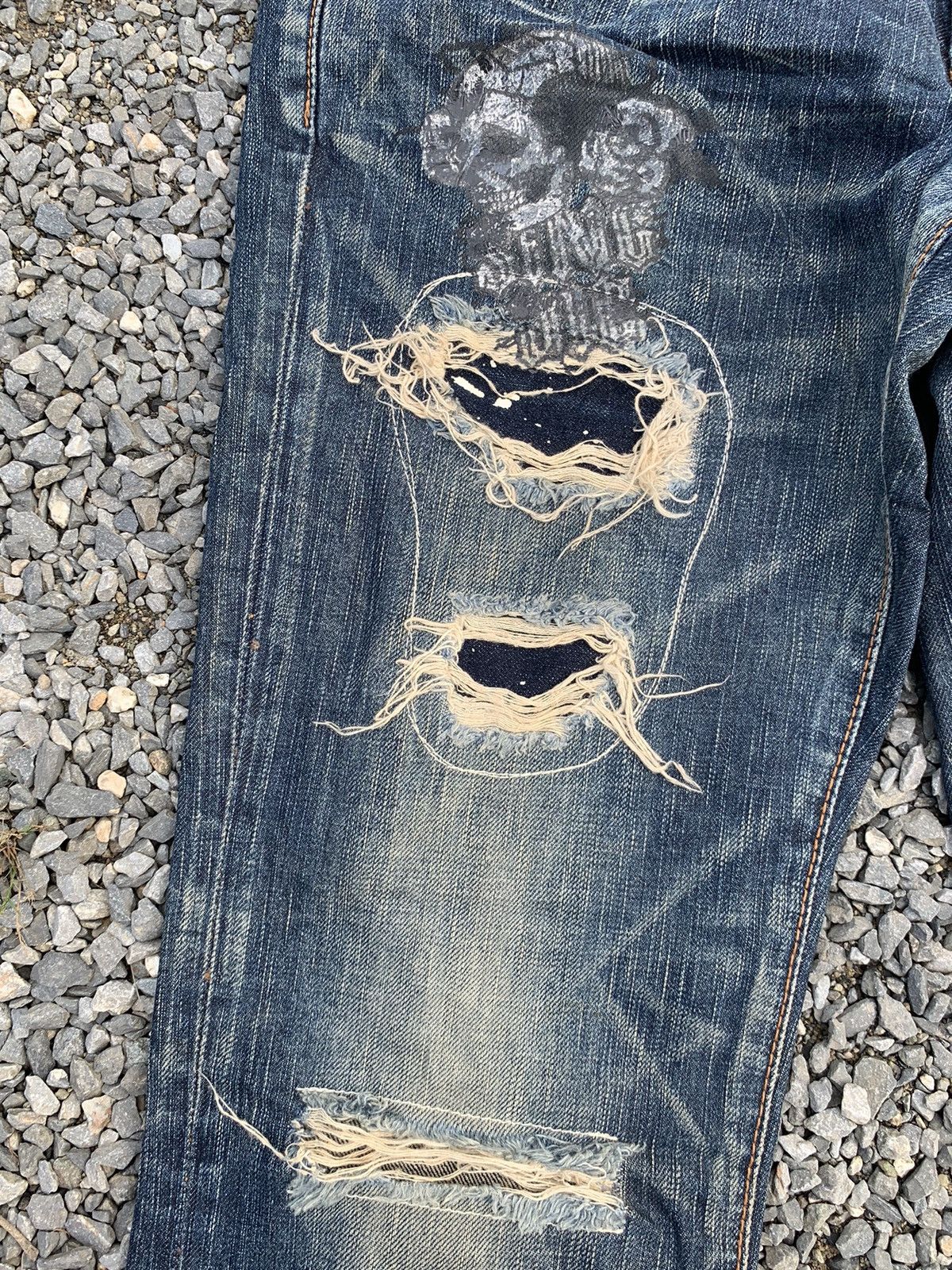 Kapital RARE EDWIN STUDDED PUNK STYLE LIKE HYSTERIC GLAMOUR DENIM Size US 31 - 7 Thumbnail