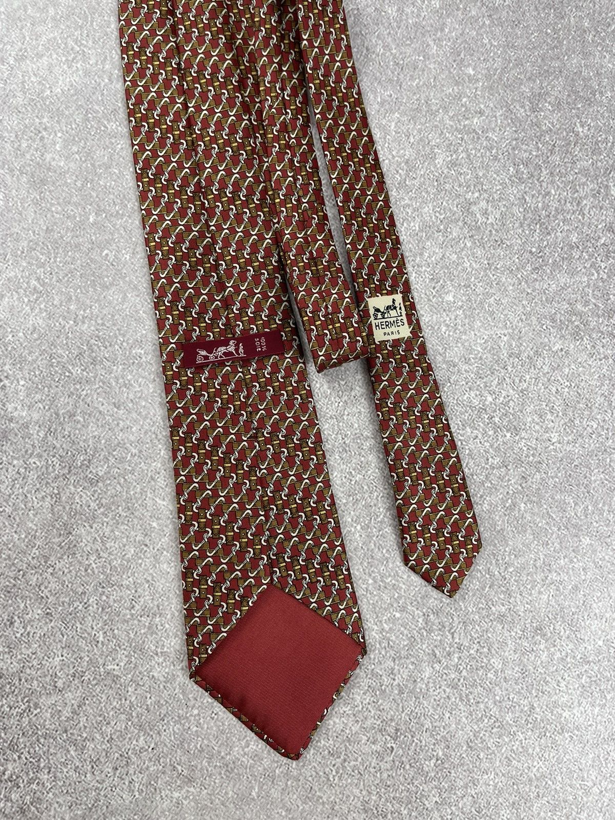 Hermes × Vintage Vintage Hermes Paris Silk Tie Size ONE SIZE - 10 Thumbnail