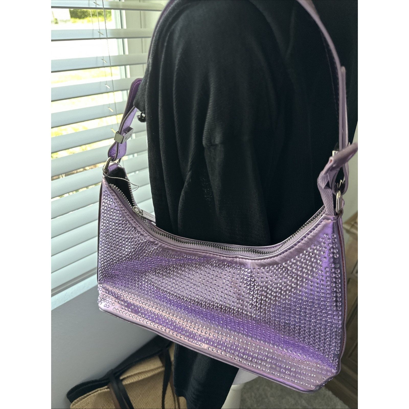 Other SkinnyDip Sasha Rhinestone Lilac Shoulder Bag $79 NWOT Size ONE SIZE - 2 Thumbnail