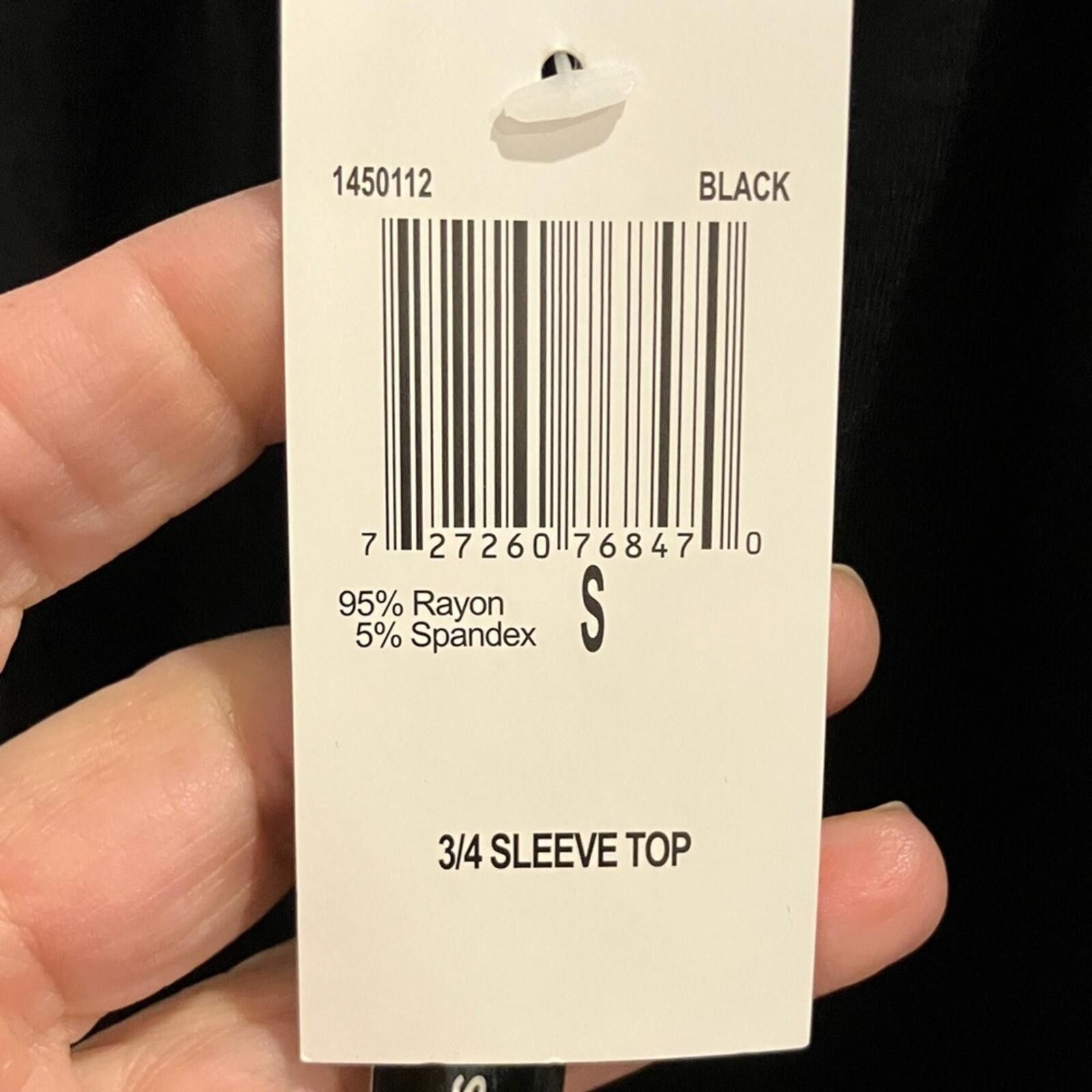 Other NWT Grace Elements Black Tie-Front Blouse Size S / US 4 / IT 40 - 6 Thumbnail