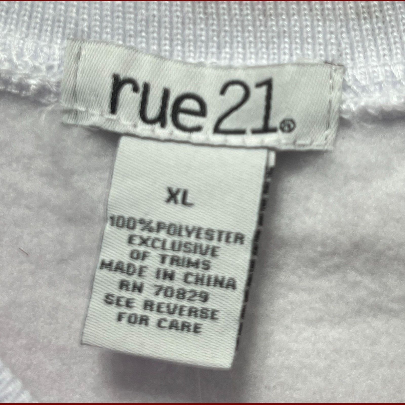 rue21 Rue 21 - Men's Long Sleeve Sweatshirt - White - Extra Large Size US XL / EU 56 / 4 - 9 Thumbnail