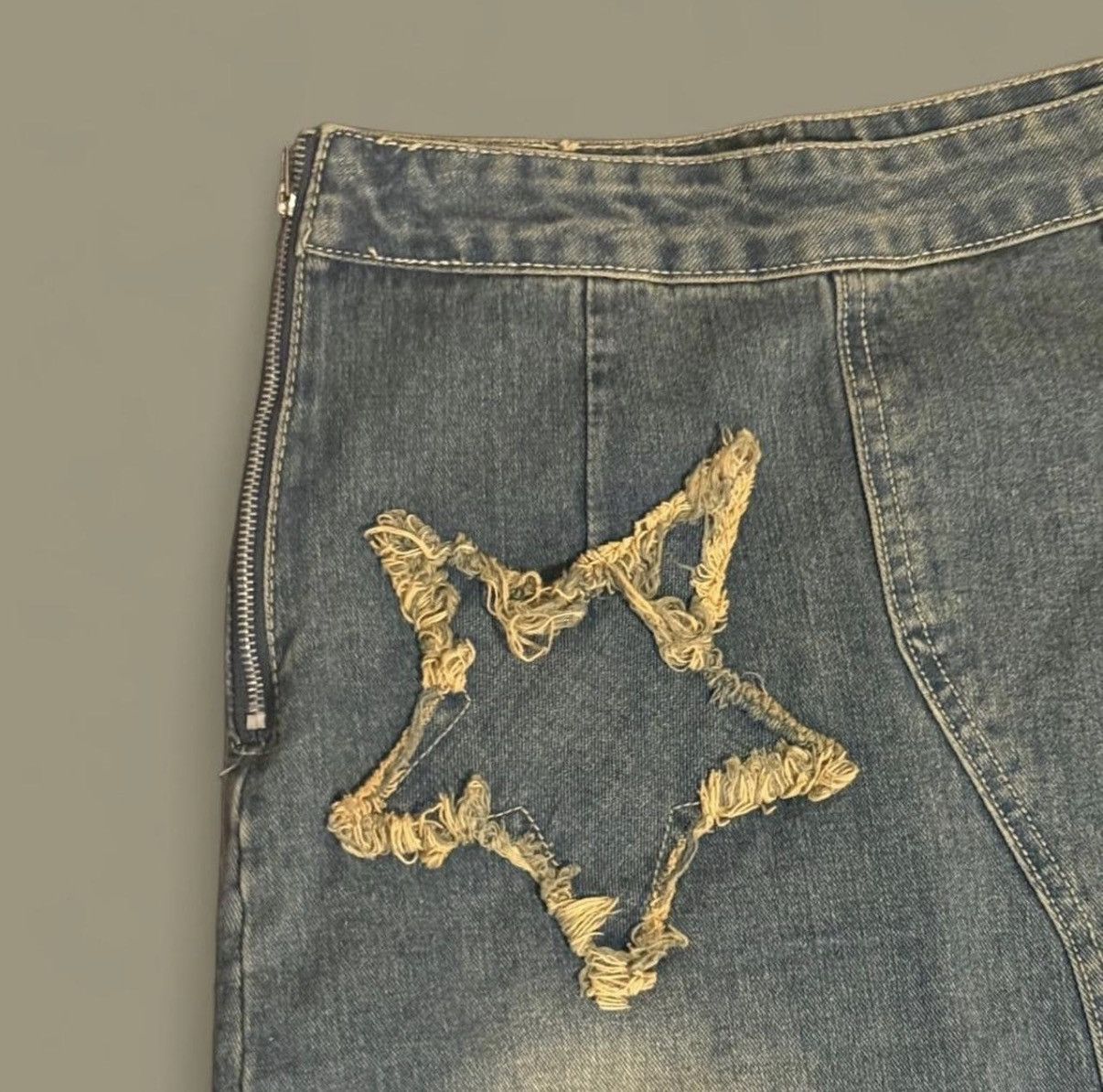 Other Denim Skirt with Star Design Size 26" / US 2 / IT 38 - 4 Thumbnail