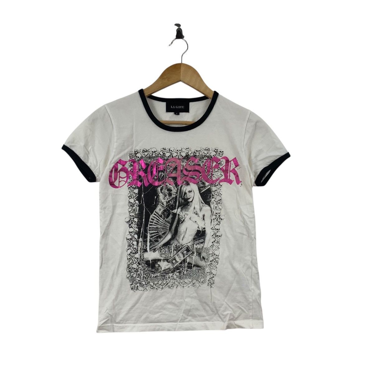 Other LA GATE GREASER Fotofolio Punk Skull Rebel Girl Tee Shirt Size XXS / US 00 / IT 34 - 4 Thumbnail