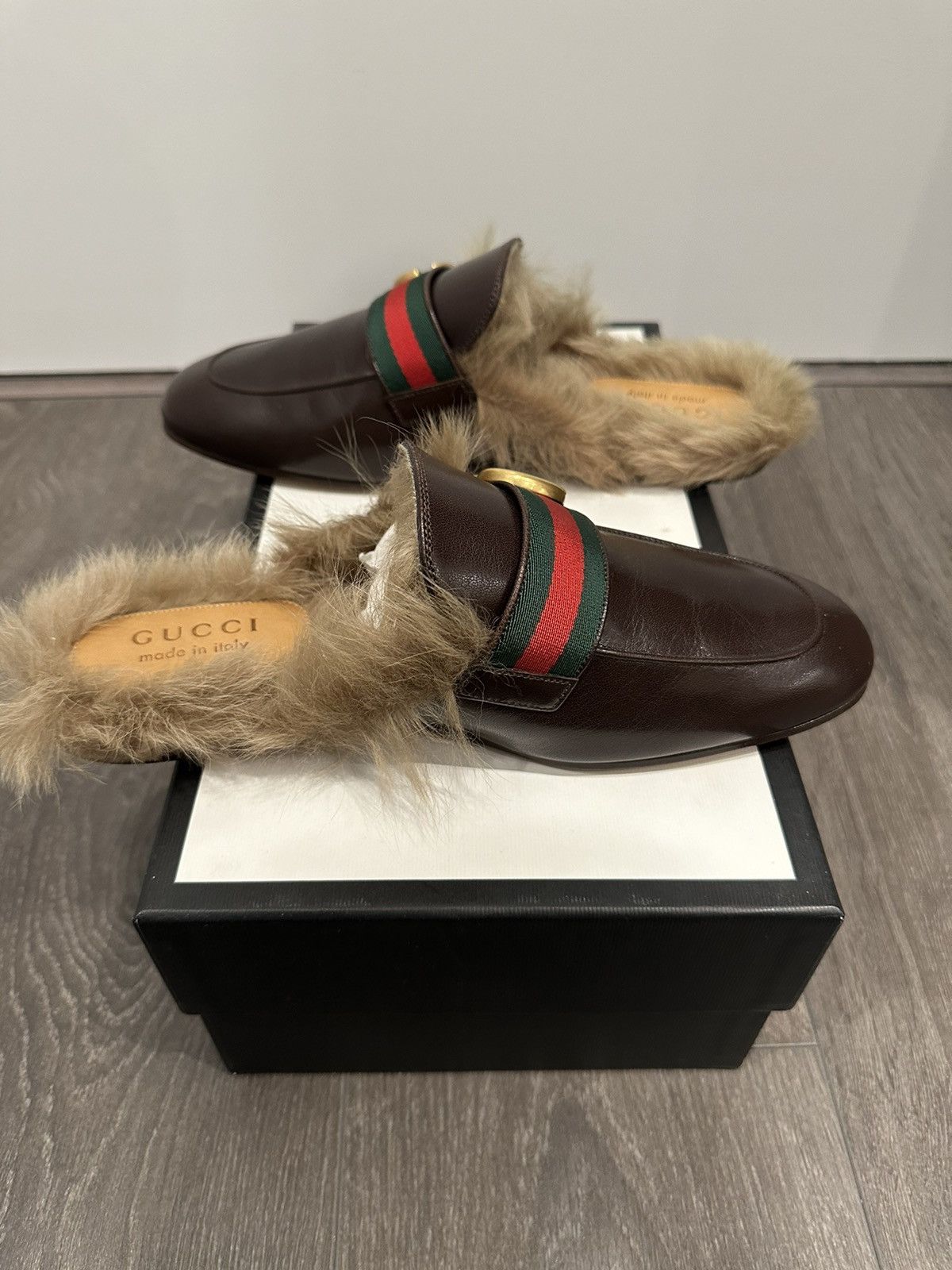 Gucci Gucci New Princetown fur Mules Size US 7 / EU 40 - 3 Thumbnail