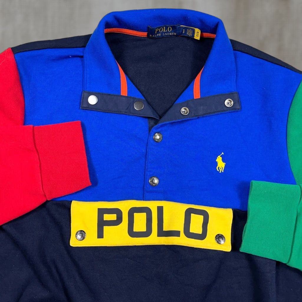 Polo Ralph Lauren Polo Ralph Lauren Sweater Men Small Pullover Mock Neck Colorblock Solid Logo Knit's Fade-None Embroidered Zipper Casual Size US S / EU 44-46 / 1 - 1 Thumbnail
