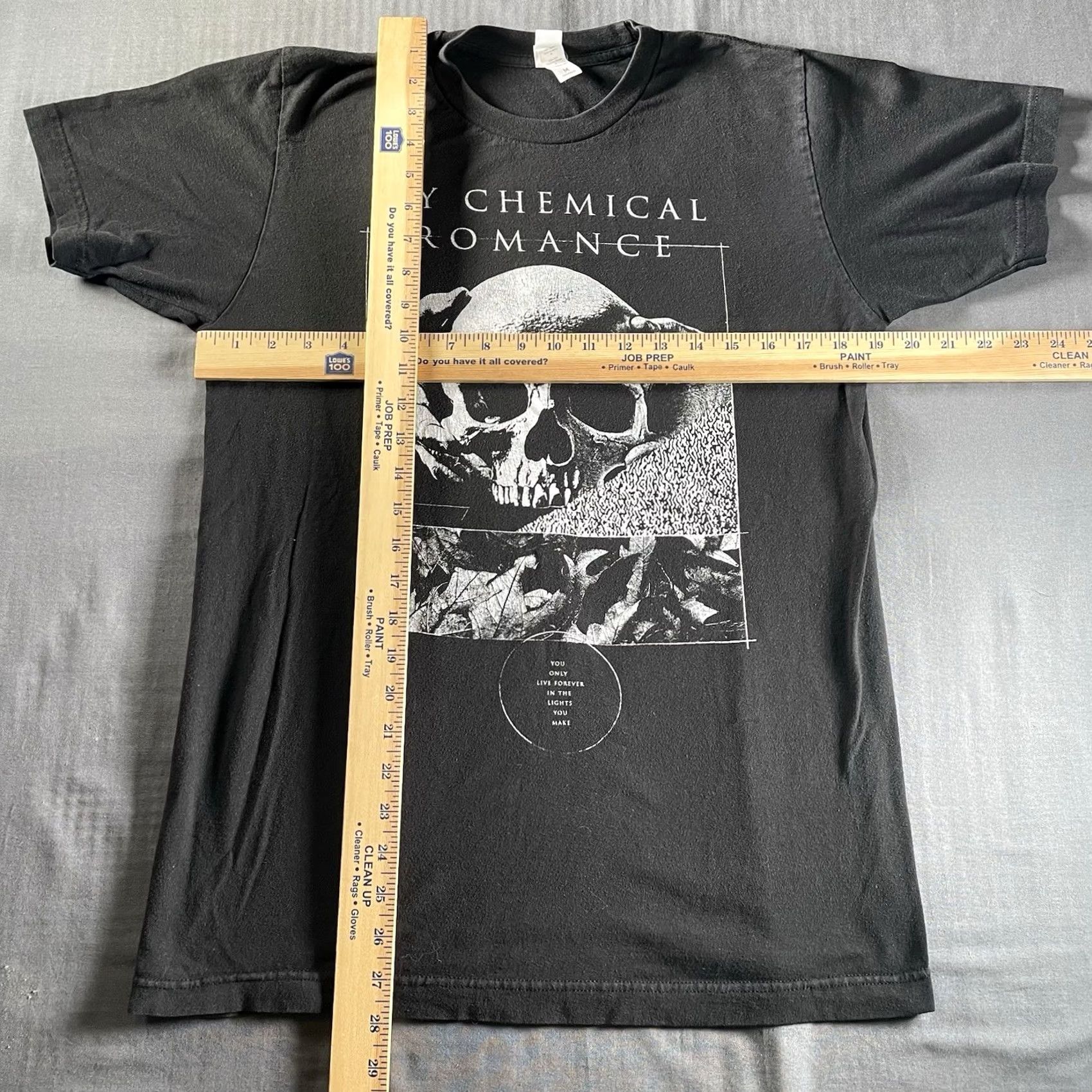 Olive My Chemical Romance Shirt Mens M Black Skull Lights You Make Live Forever T-Shirt M Mens SZ Size US M / EU 48-50 / 2 - 6 Thumbnail