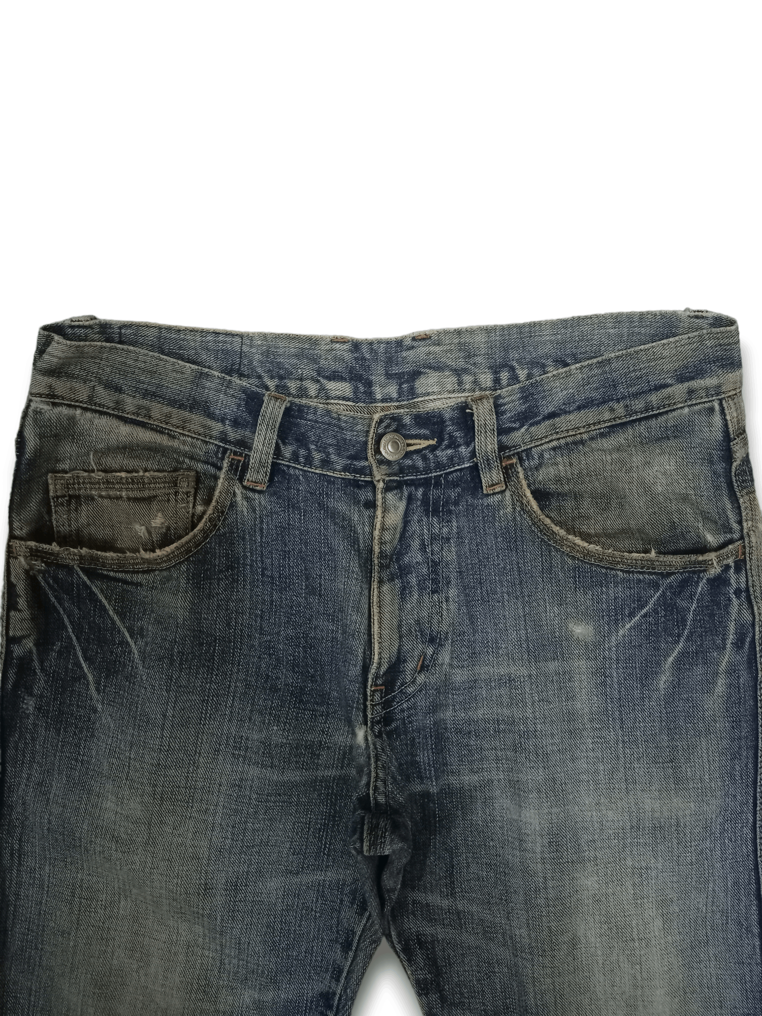Japanese Brand Vintage Japanese Brand Mud Wash Distressed Baggy Jeans Size US 31 - 4 Thumbnail