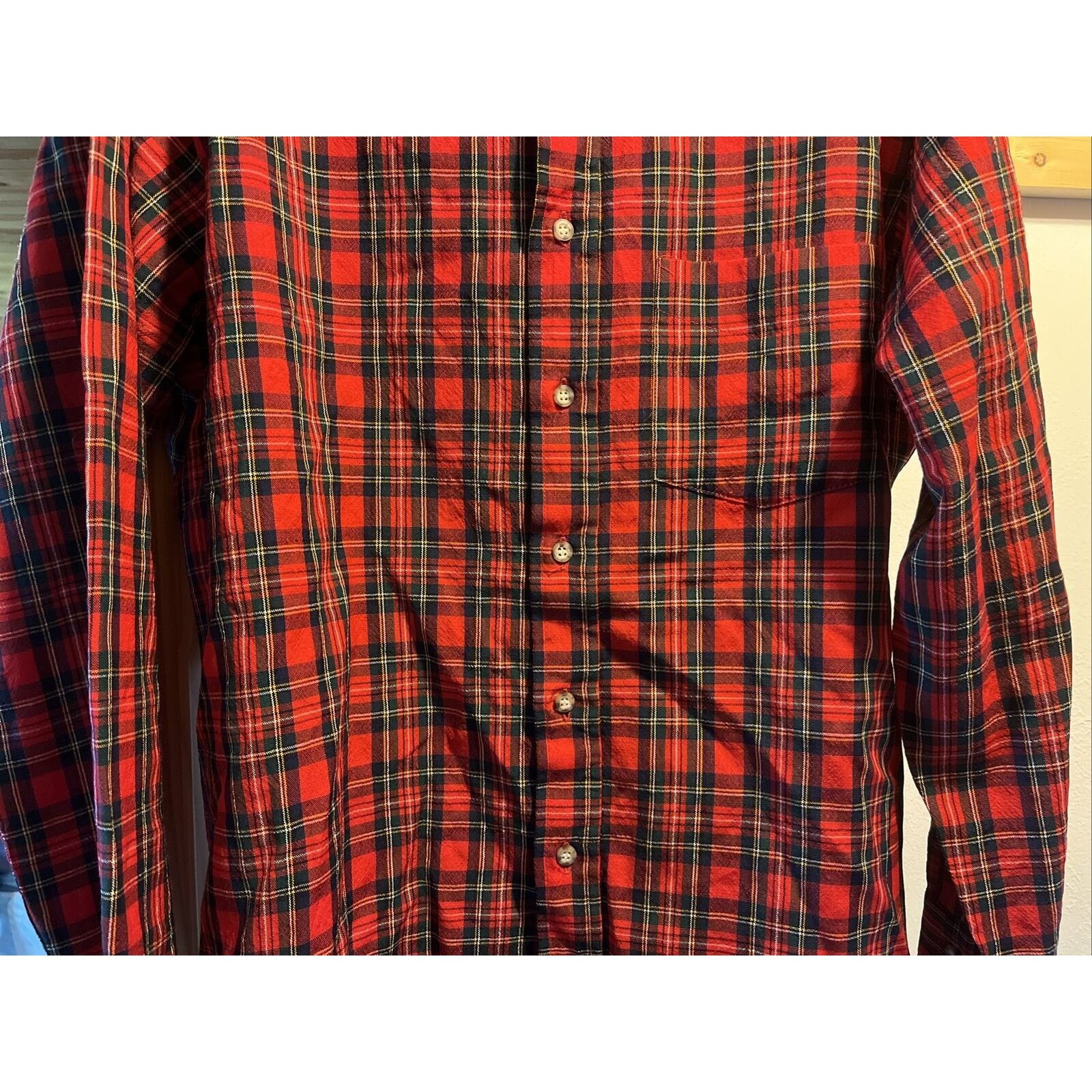 Pendleton Pendleton Men’s L Red Check Long Sleeve Button Up Wool Shirt Size US L / EU 52-54 / 3 - 8 Thumbnail