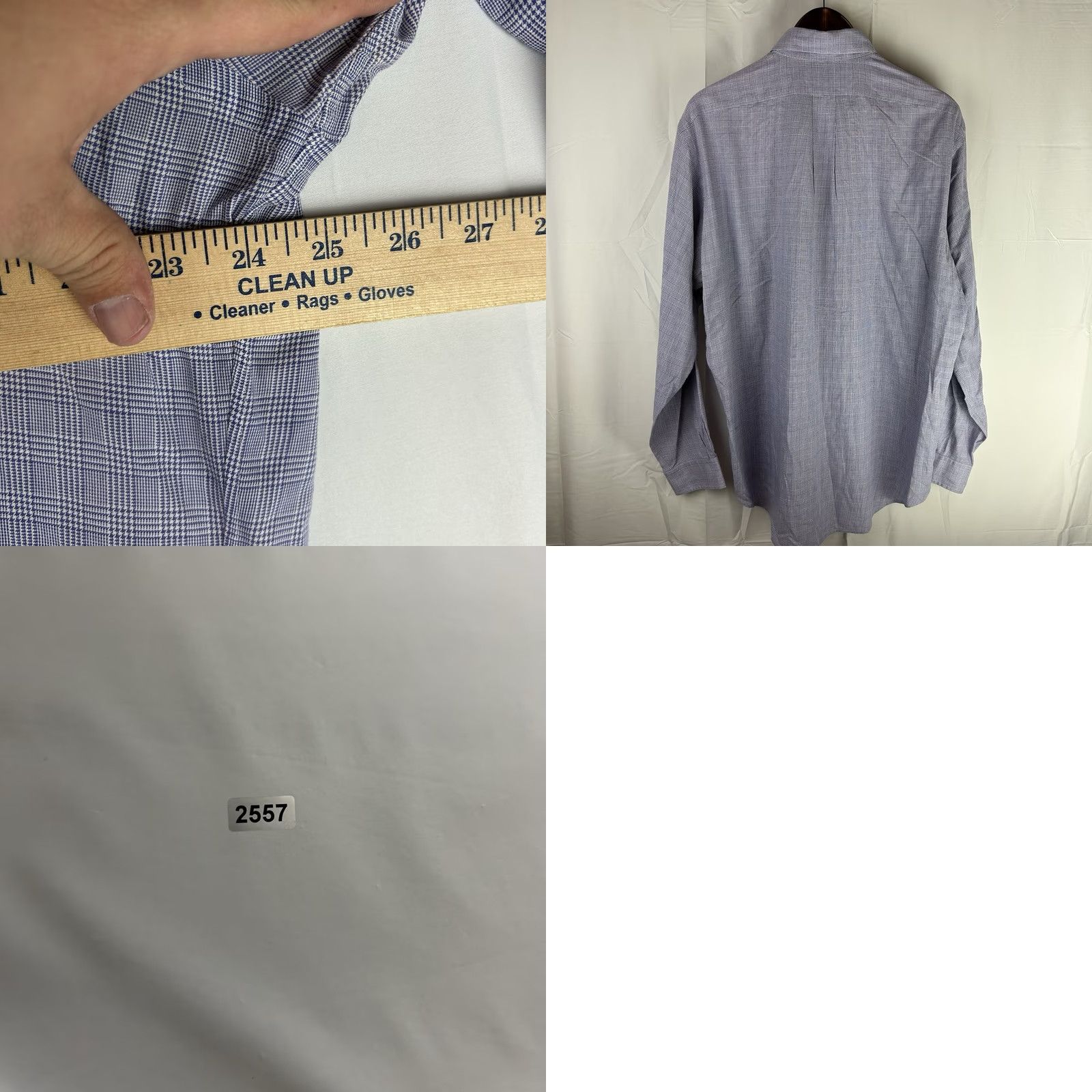 Ralph Lauren VINTAGE Ralph Lauren Yarmouth Long Sleeve Men Shirt Large 15 1/2 34/35 Purple Glen Check Size US L / EU 52-54 / 3 - 8 Thumbnail