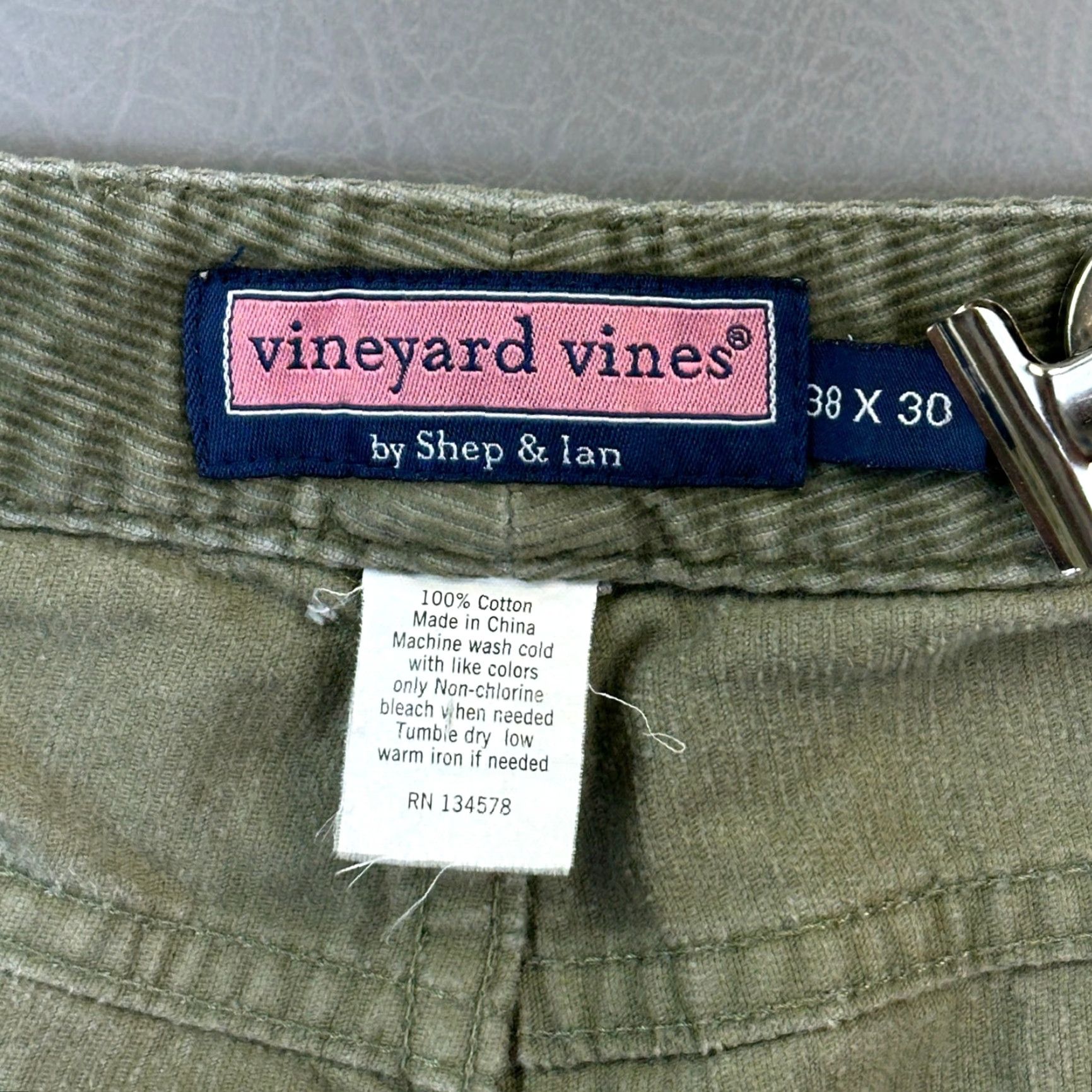Vineyard Vines Vineyard Vines Pants Mens 38x30 Green Corduroy Flat Front 5 Pocket Preppy Casual Size US 38 / EU 54 - 7 Thumbnail