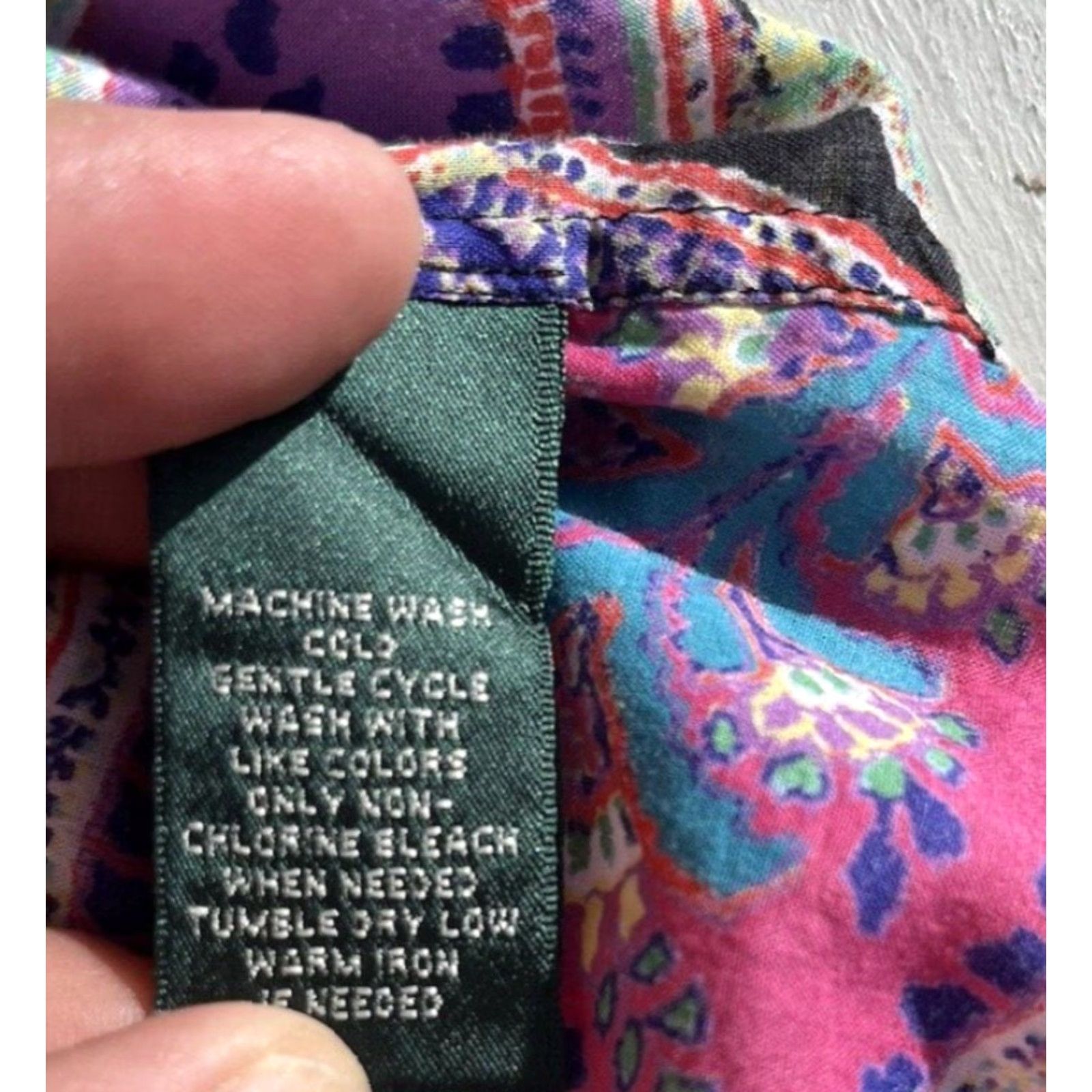Ralph Lauren Women's Lauren Ralph Lauren Blouse All-Over Multicolor Paisley 2X Mardi Gras Size XXL / US 16-18 / IT 52-54 - 6 Thumbnail