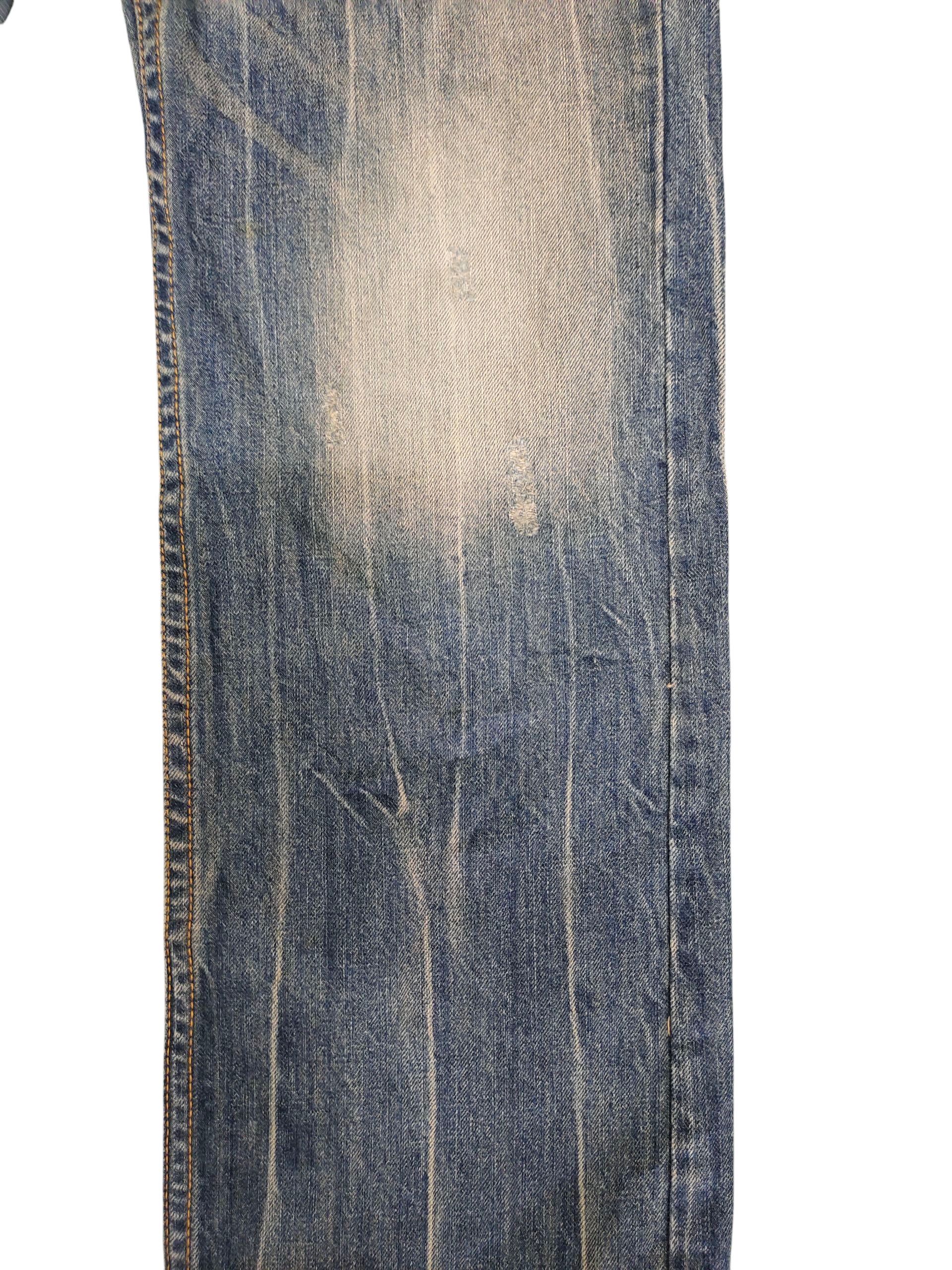 Tornado Mart Japanese Brand Cotton Farm Jeans - Clawmark Distress Rusty Size US 33 - 3 Thumbnail