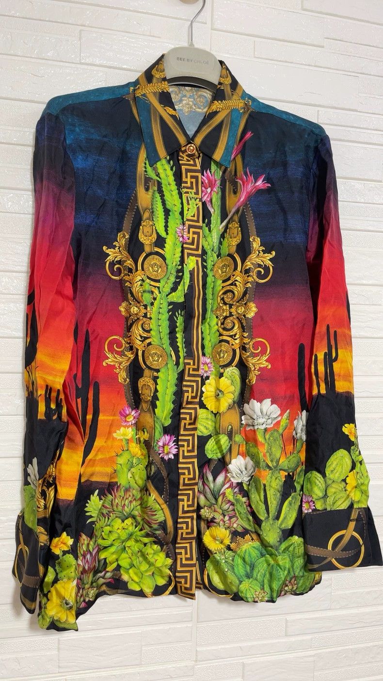 Versace Versace Men's cactus print shirt Size US S / EU 44-46 / 1 - 3 Thumbnail