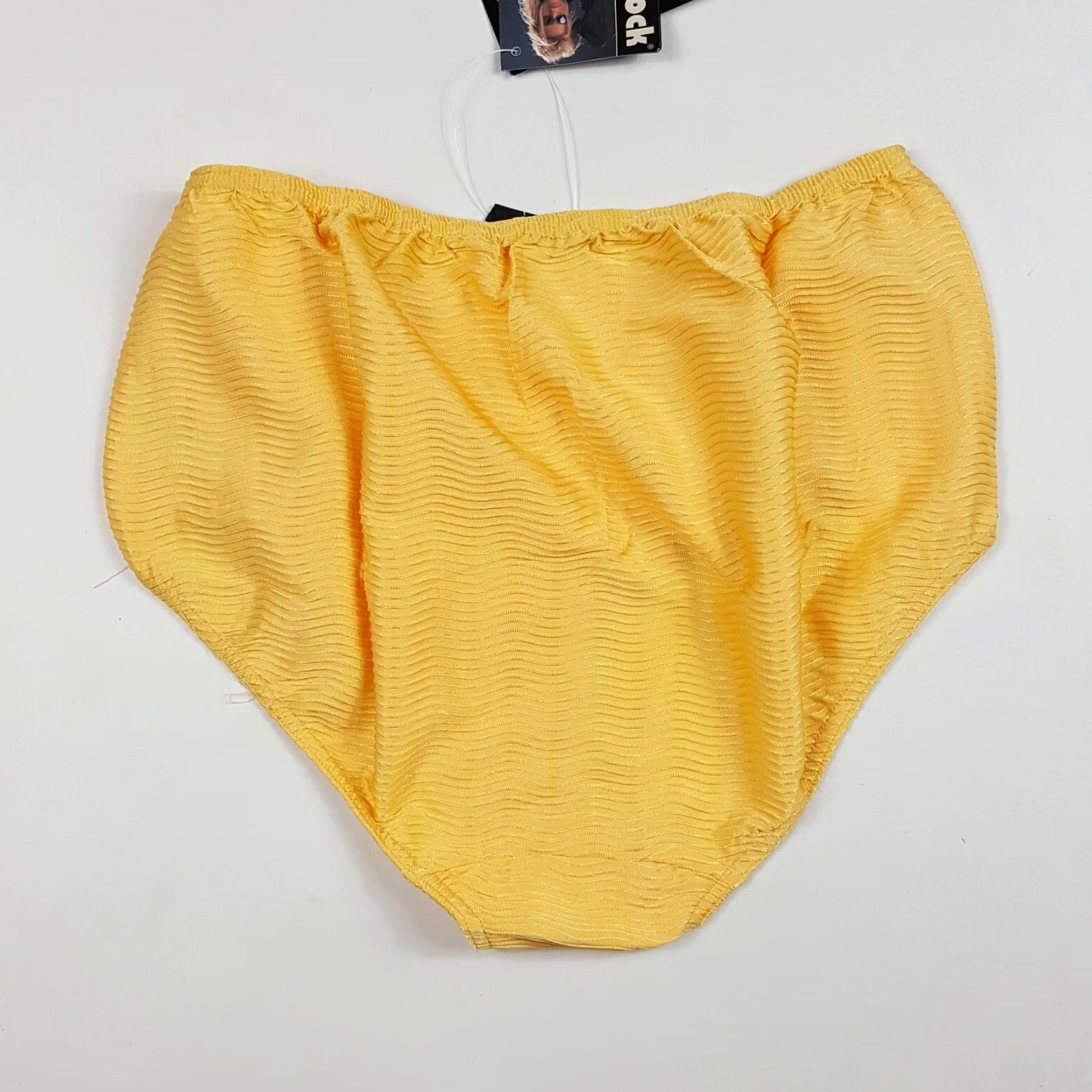 Vintage Jamie Sadock Vintage Yes Brand Yellow Nylon Stretch Women's L High Rise Briefs Panties Underwear Size L Size 36" / US 14 / IT 50 - 3 Thumbnail