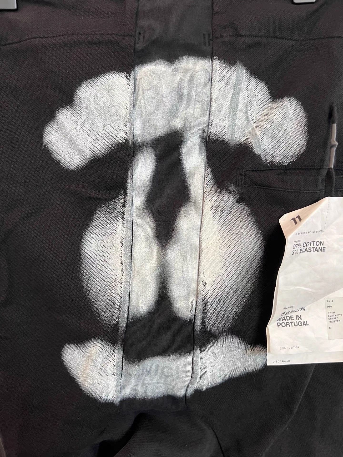 11 By Boris Bidjan Saberi 11by BBS Ink Print Low Crotch Trousers K35 Size US 31 - 6 Thumbnail