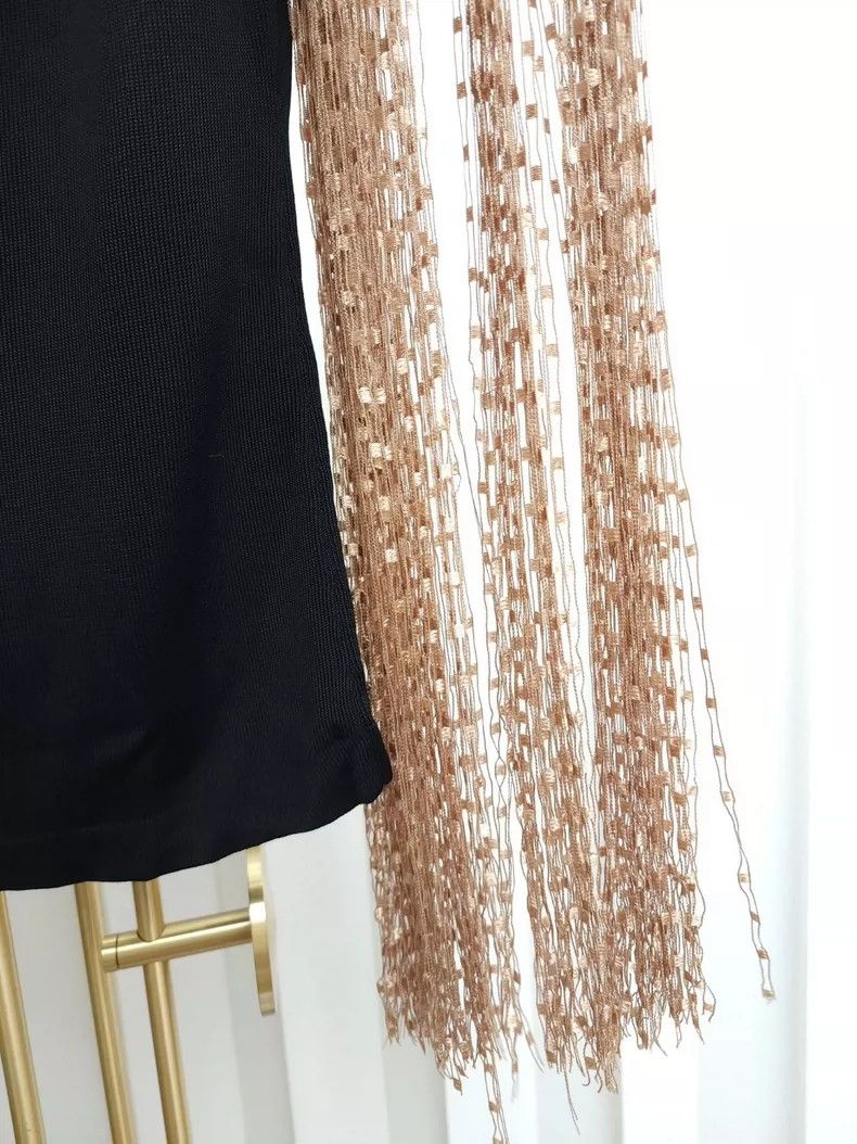 Loewe LOEWE Dark gold tasselled sleeve knit top Size M / US 6-8 / IT 42-44 - 8 Thumbnail