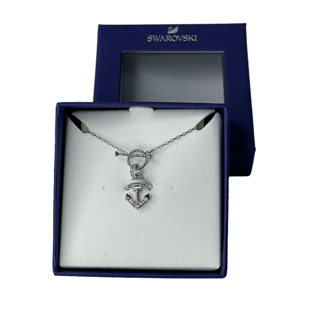 Cheapest Swarovski Travel Exclusive Anchor Rhodium Plated Necklace and Earrings