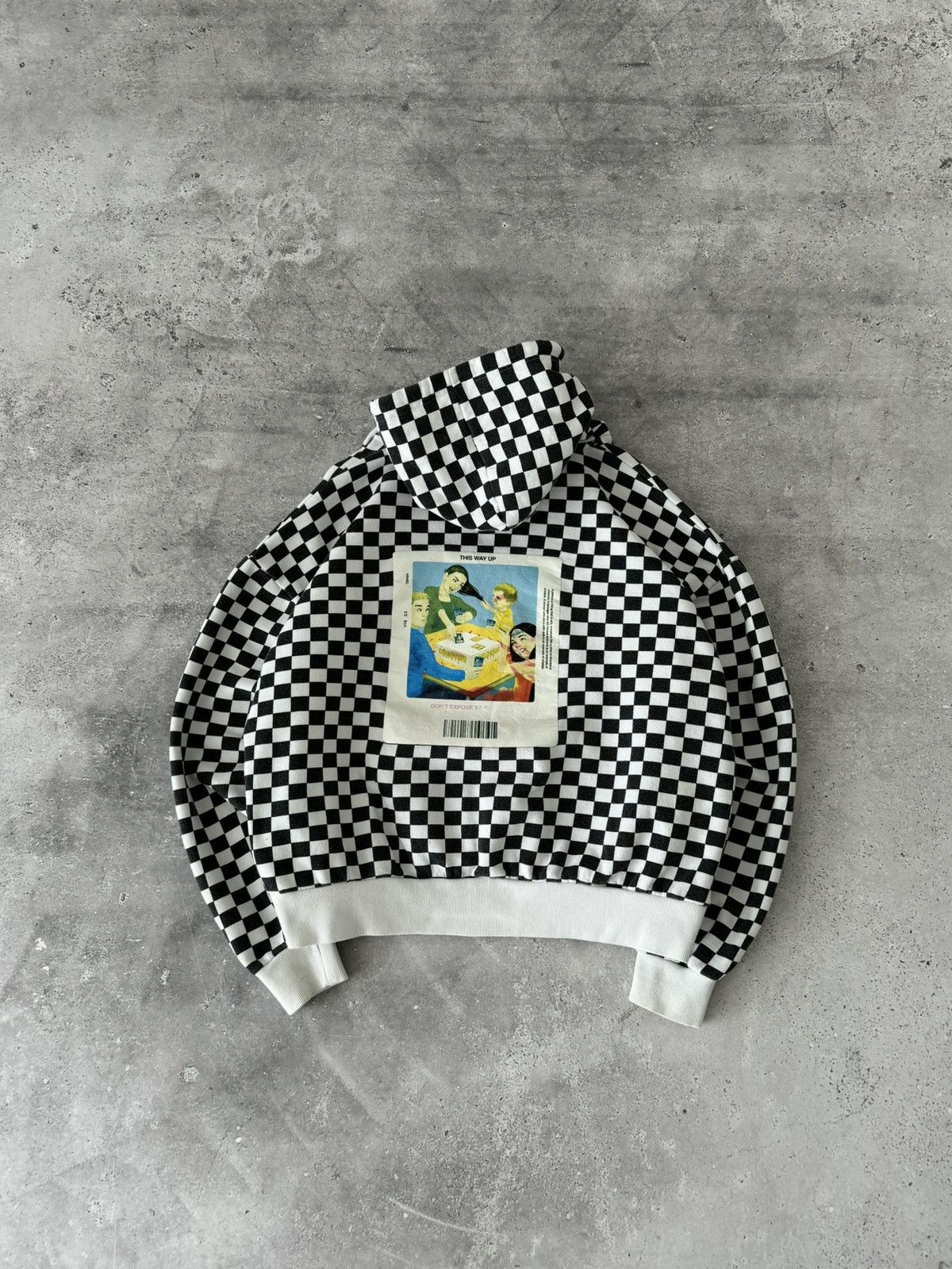 Hype Childish TGF Checkered Boxy Fit Skate Hoodie | Grailed