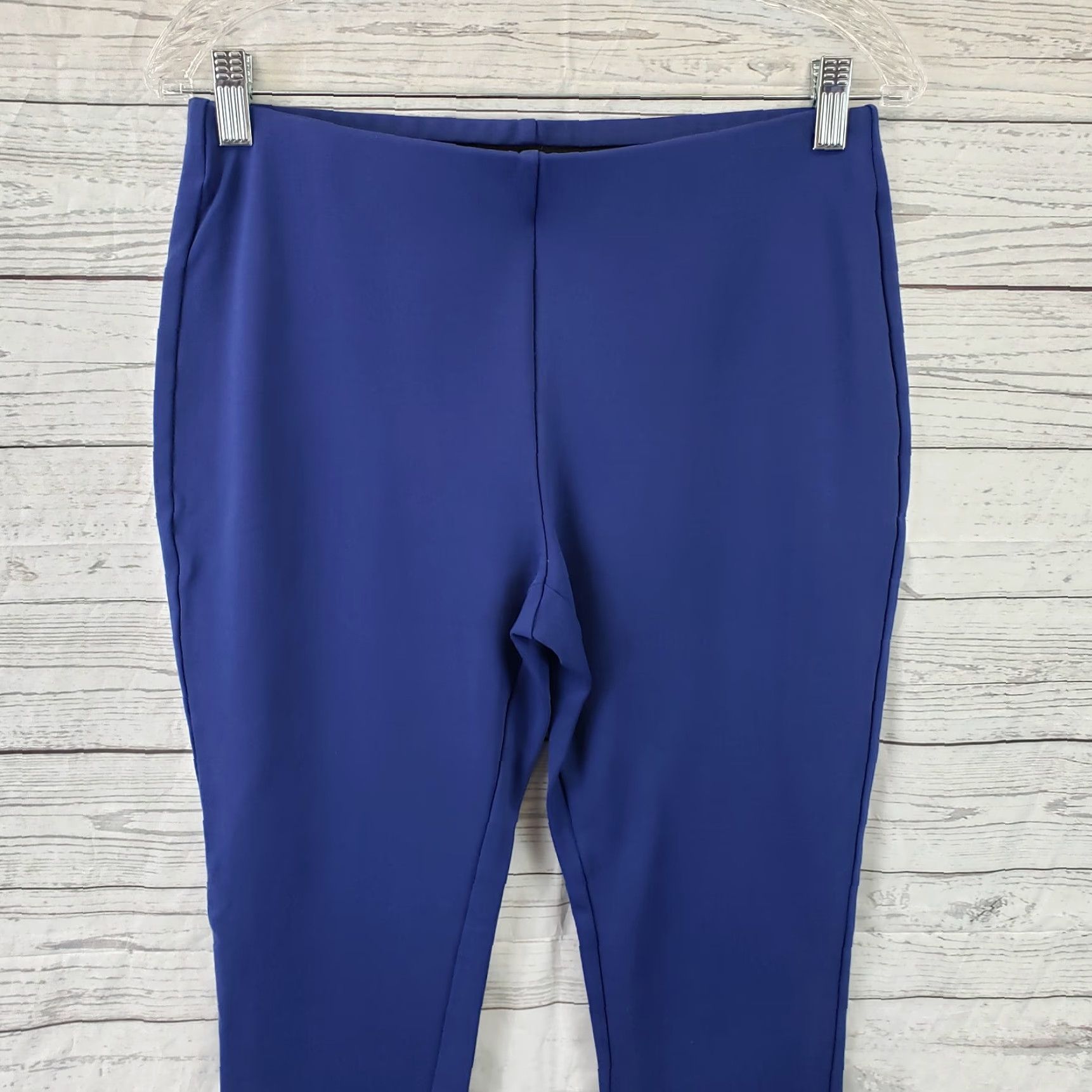 Vintage Chico's Womens Cropped Pants Size 4 Blue Mid Rise Rayon Blend Pull On Flat Front 25in Inseam Womens Size 27" / US 4 / IT 40 - 2 Thumbnail