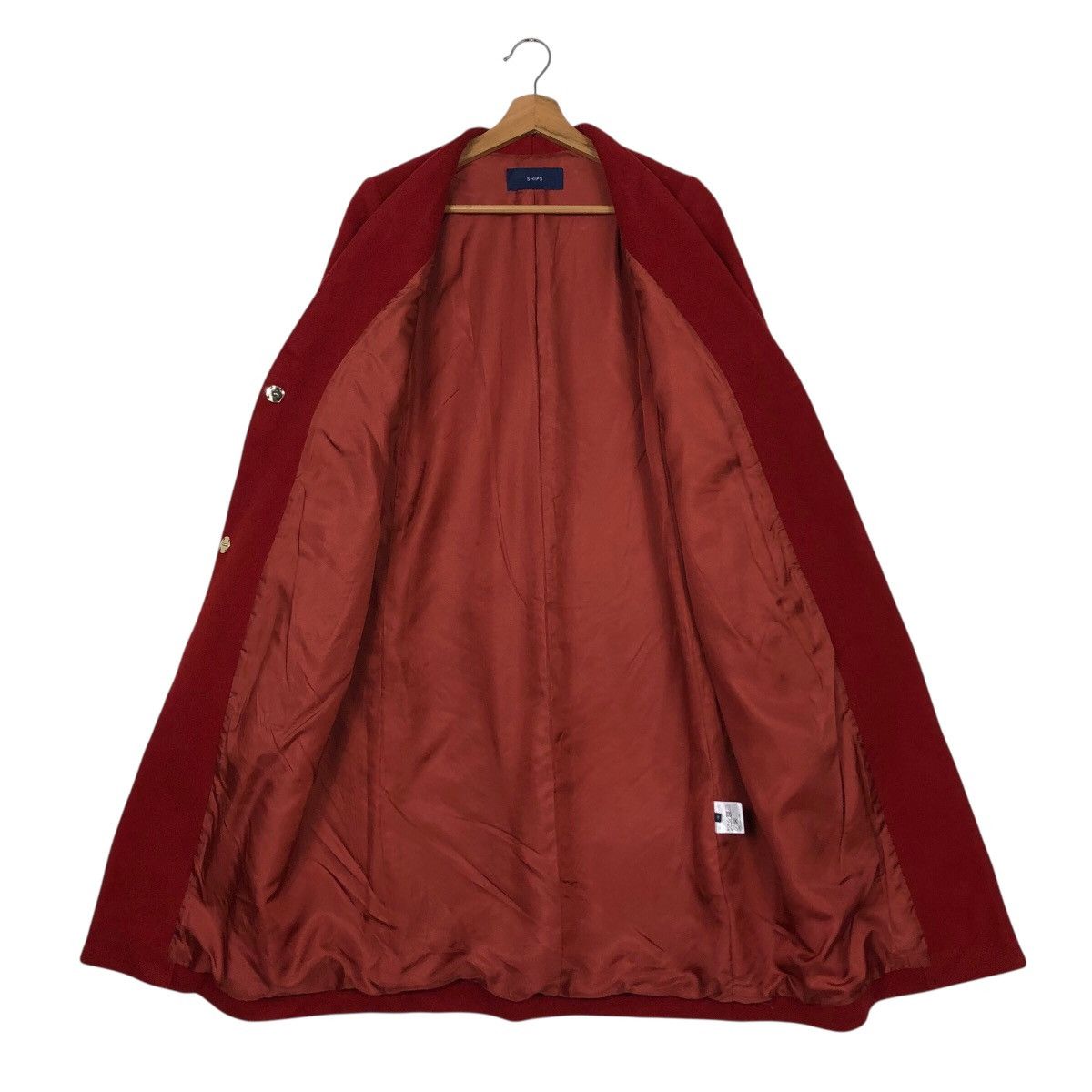 Japanese Brand 📌Rich Red Vintage Long Wool Jacket Ships Issey Miyake Size M / US 6-8 / IT 42-44 - 16 Thumbnail