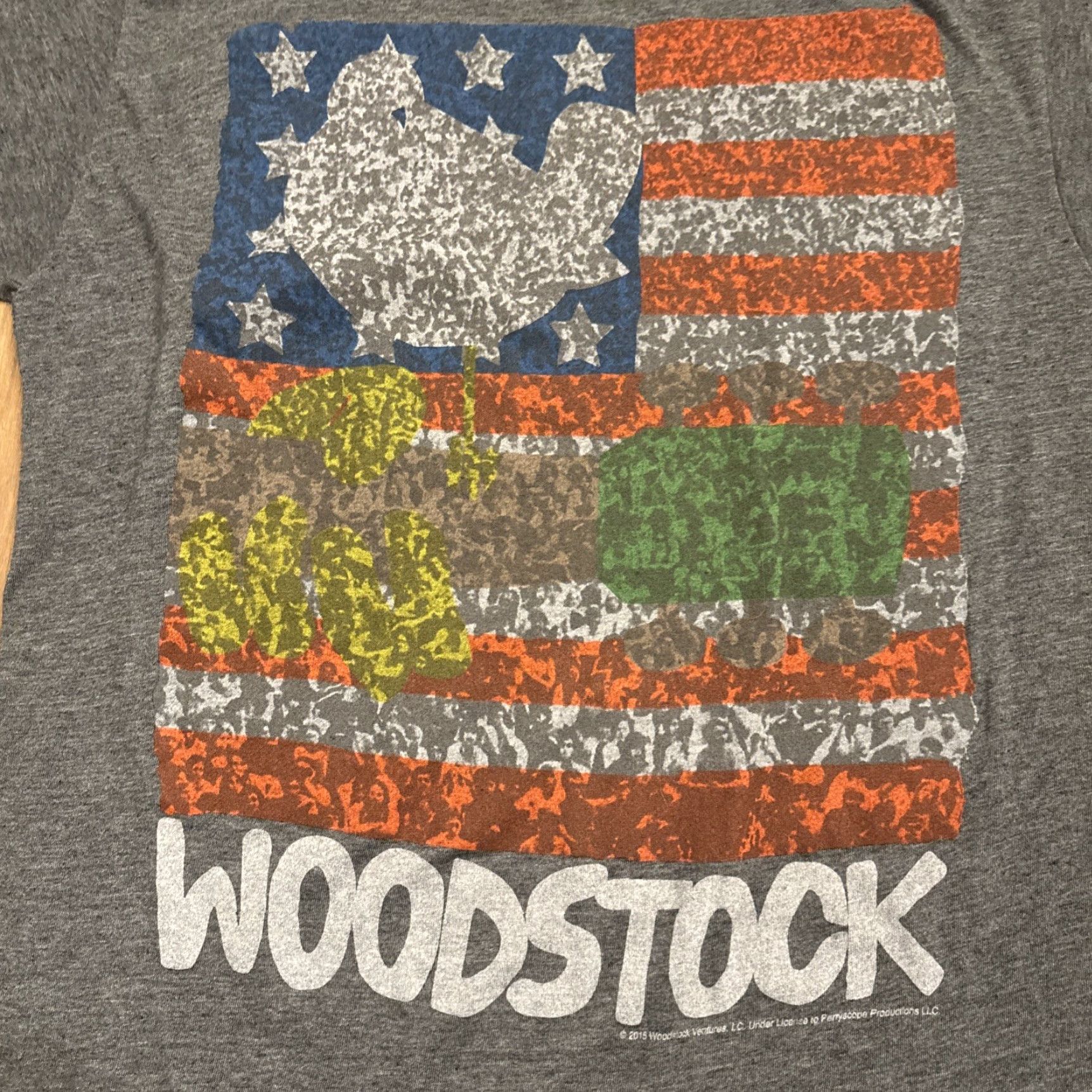 Liquid Blue LIQUID BLUE T-Shirt Patriotic Woodstock 2015 Gray M Hippie Rock USA Men Medium Size US M / EU 48-50 / 2 - 2 Thumbnail