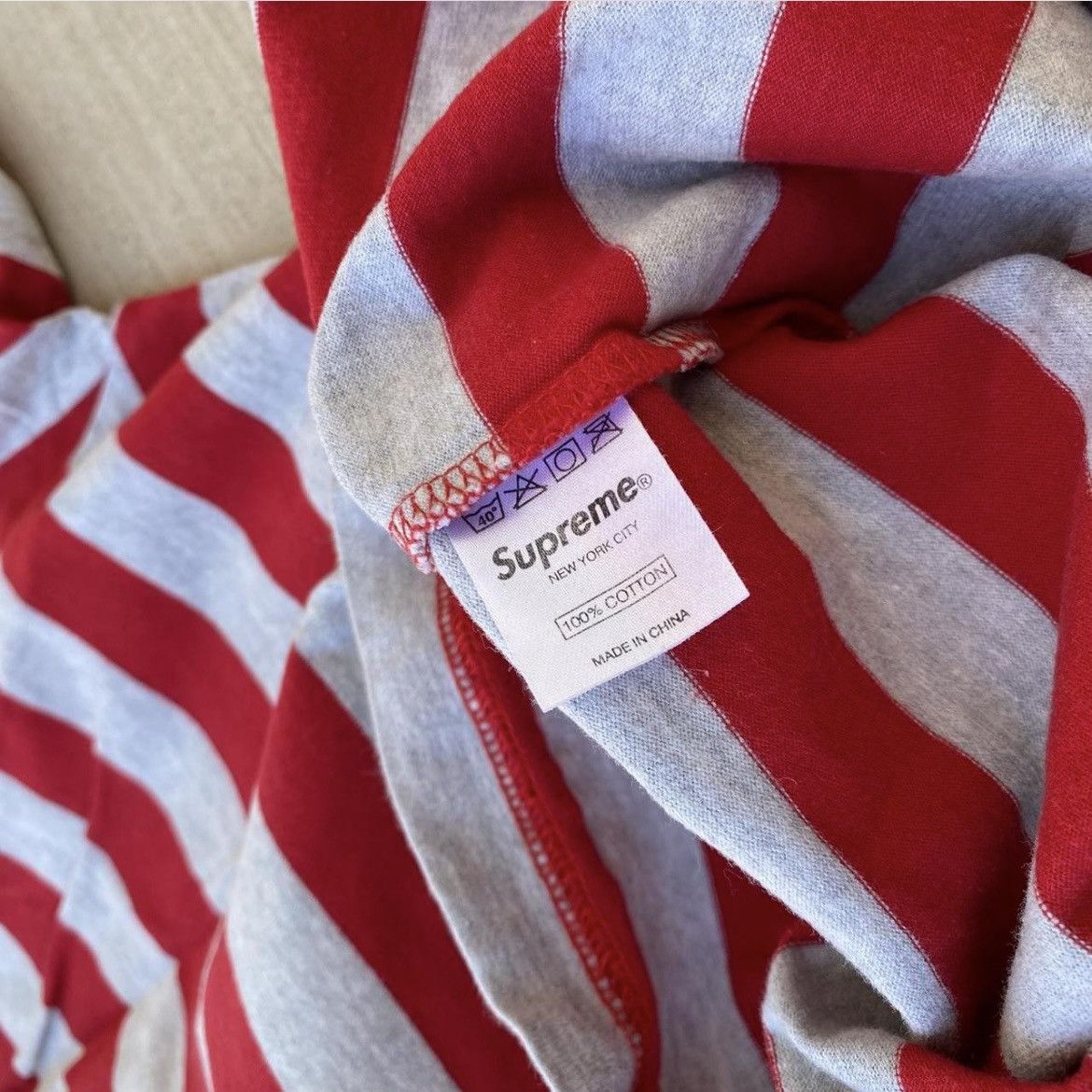 Supreme Stripe Polo Shirt Size US L / EU 52-54 / 3 - 4 Thumbnail