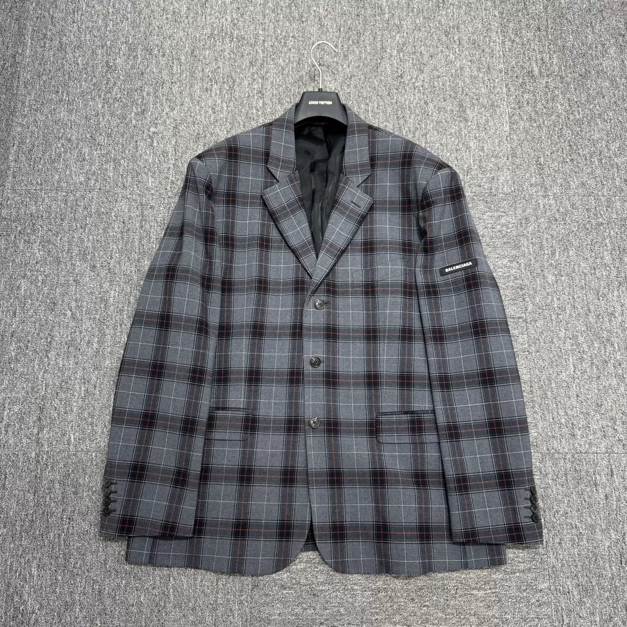 Balenciaga Balenciaga Plaid Checkered Blazer Jacket Size US L / EU 52-54 / 3 - 1 Thumbnail
