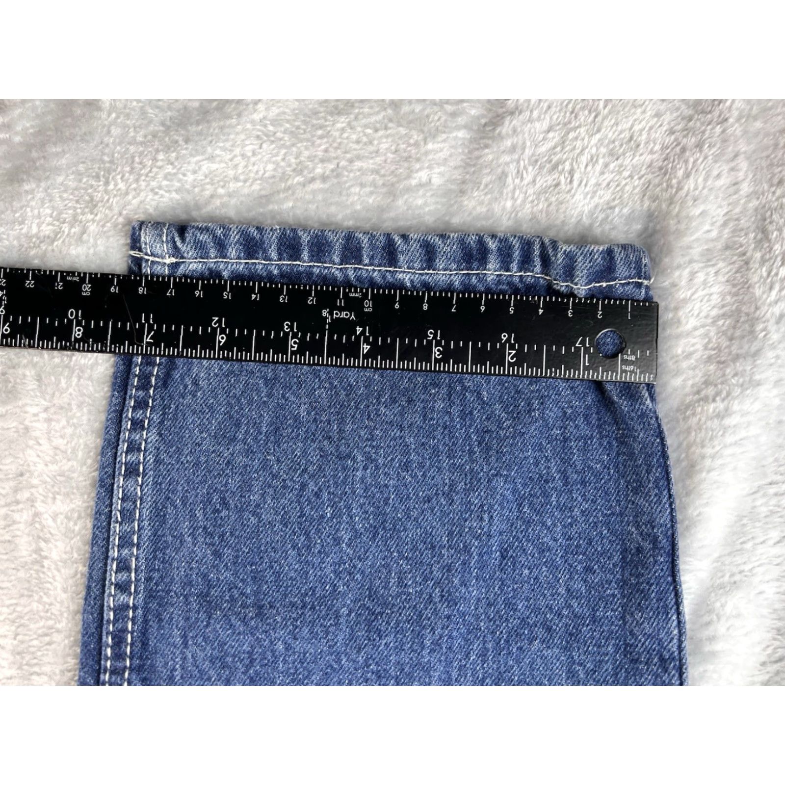 Jordache VINTAGE Jordache Jeans Women 9/10 Blue Med Wash Denim Straight Mid Rise Stretch Fit Classic 80s Womens Size 30" / US 8 / IT 44 - 4 Thumbnail
