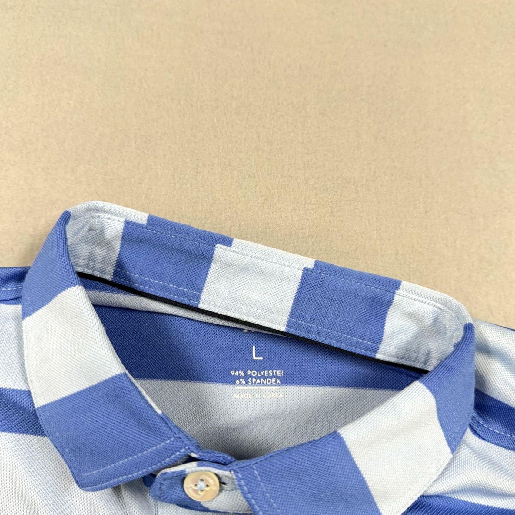 johnnie-O johnnie-O Polo Shirt Mens L Blue Stripe CVC 1909 Golf Performance Stretch Polo Shirt Polo Shirt Mens L Blue Stripe CVC 1909 Golf Performance Stretch Size US L / EU 52-54 / 3 - 4 Thumbnail