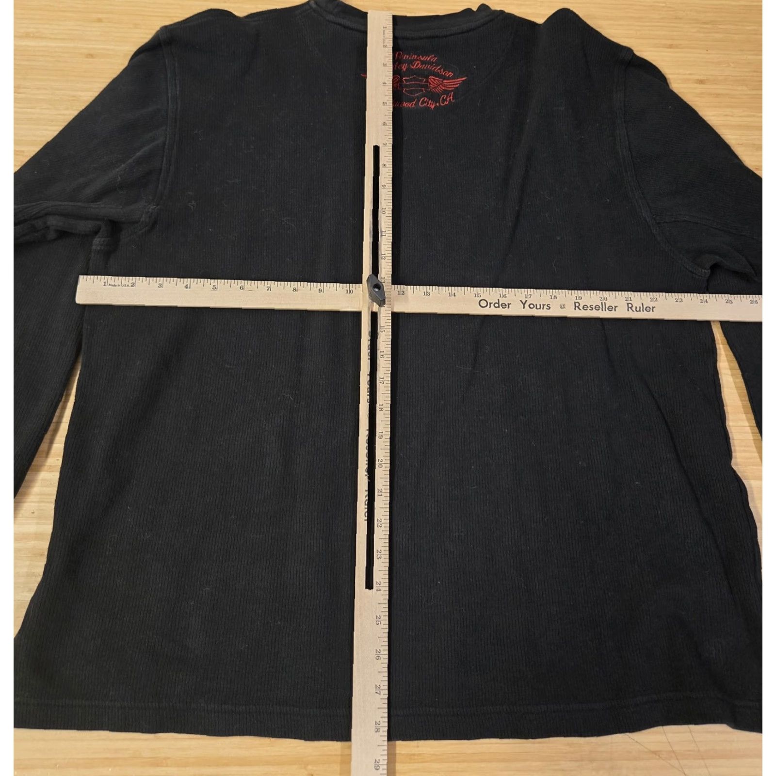Harley Davidson Harley-Davidson Shirt Mens XL Black Long Sleeve Thermal Peninsula Redwood City Size US XL / EU 56 / 4 - 8 Thumbnail