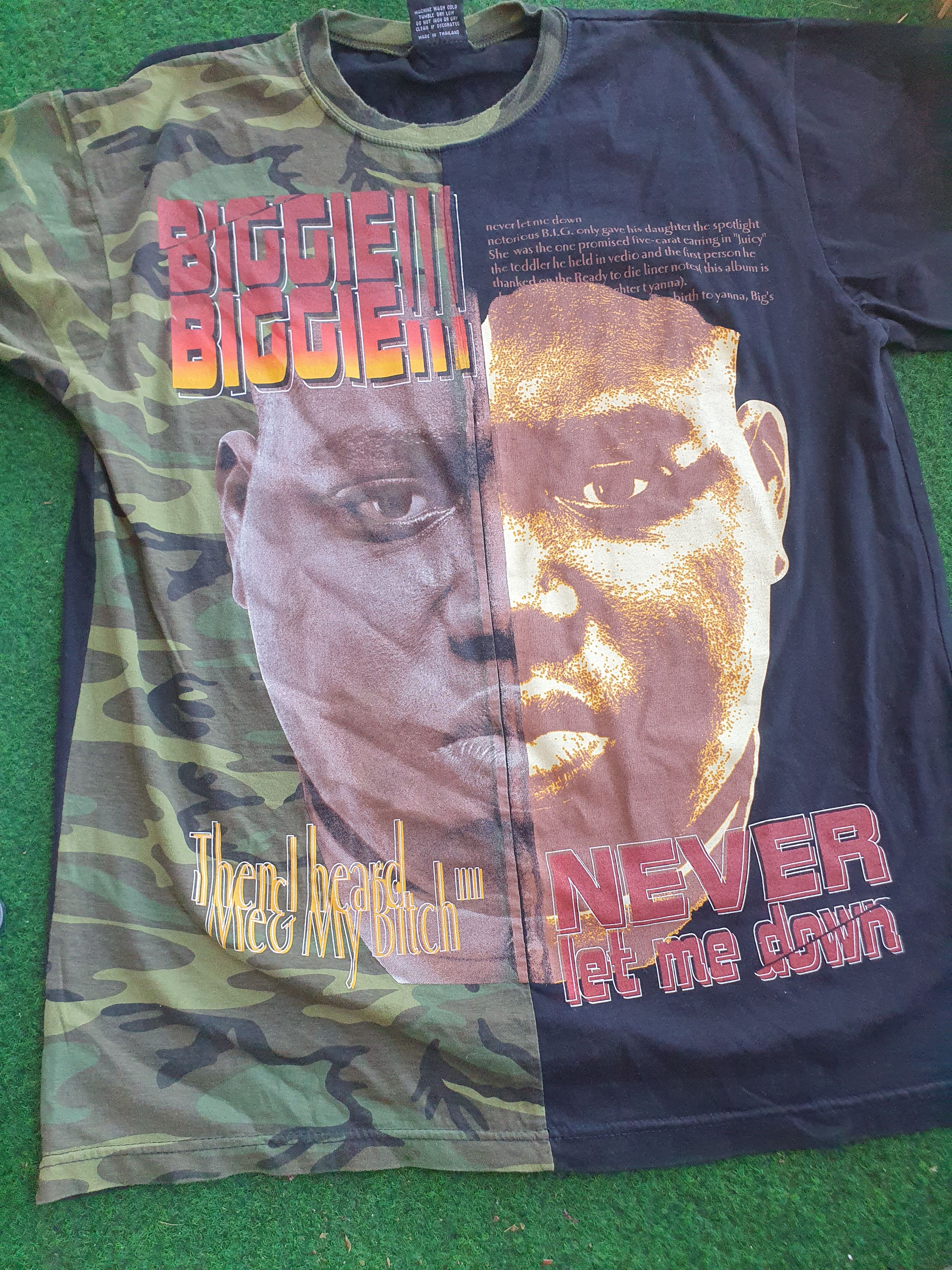 Rap Tees × Vintage Notorious BIG AOP Split Front Rap Bootleg t-shirt sz XL Size US XL / EU 56 / 4 - 8 Thumbnail