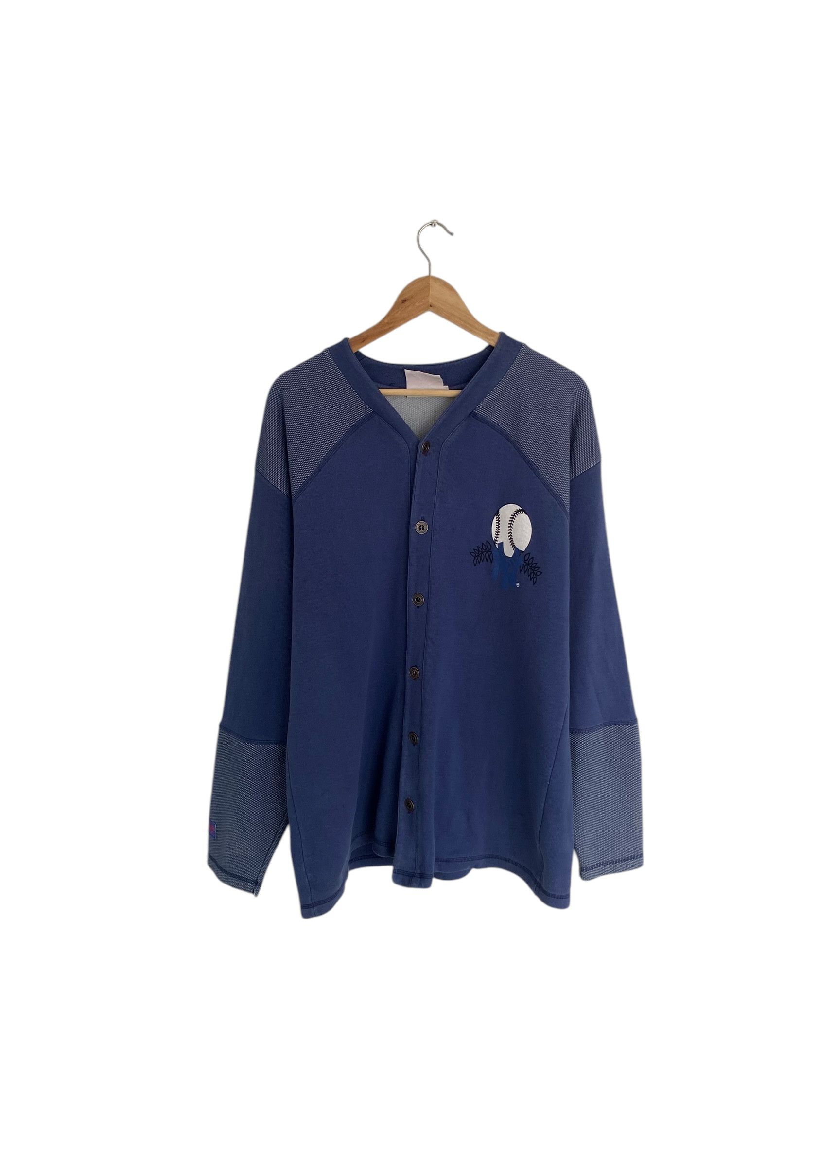 New York Yankees × Vintage 90s' New York Yankees vintage snap-up jacket Size US L / EU 52-54 / 3 - 1 Thumbnail