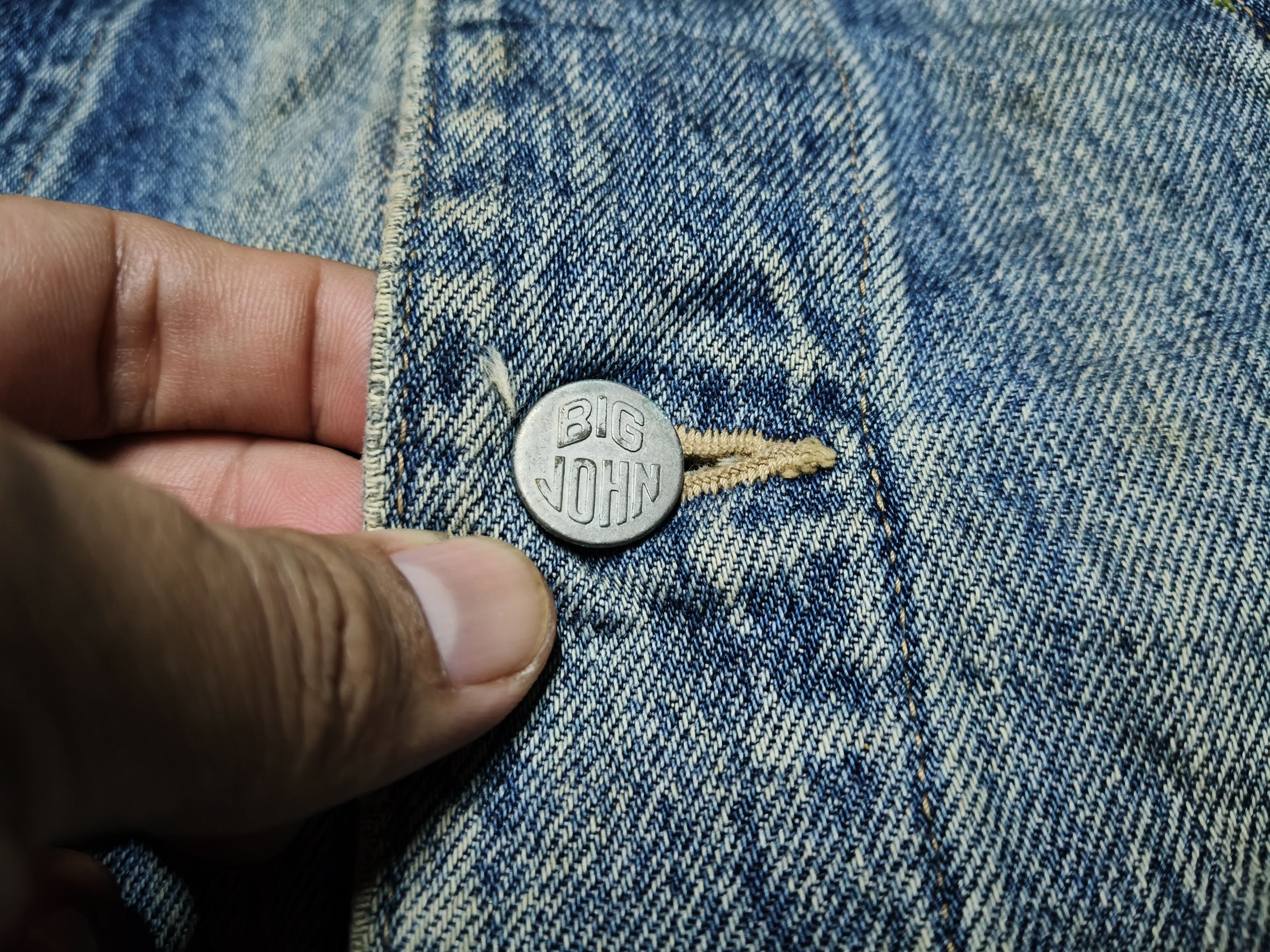 Big John Vintage Big John Distressed Denim Jacket Size US L / EU 52-54 / 3 - 9 Thumbnail