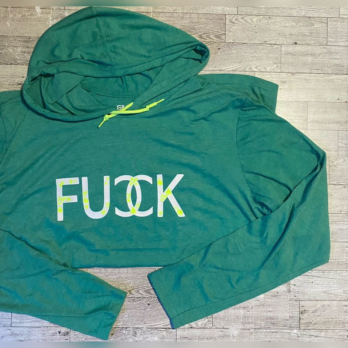 Other Neon, Custom, Glow In The Dark, F Word, Hooded Unisex Tee Size XL / US 12-14 / IT 48-50 - 4 Thumbnail