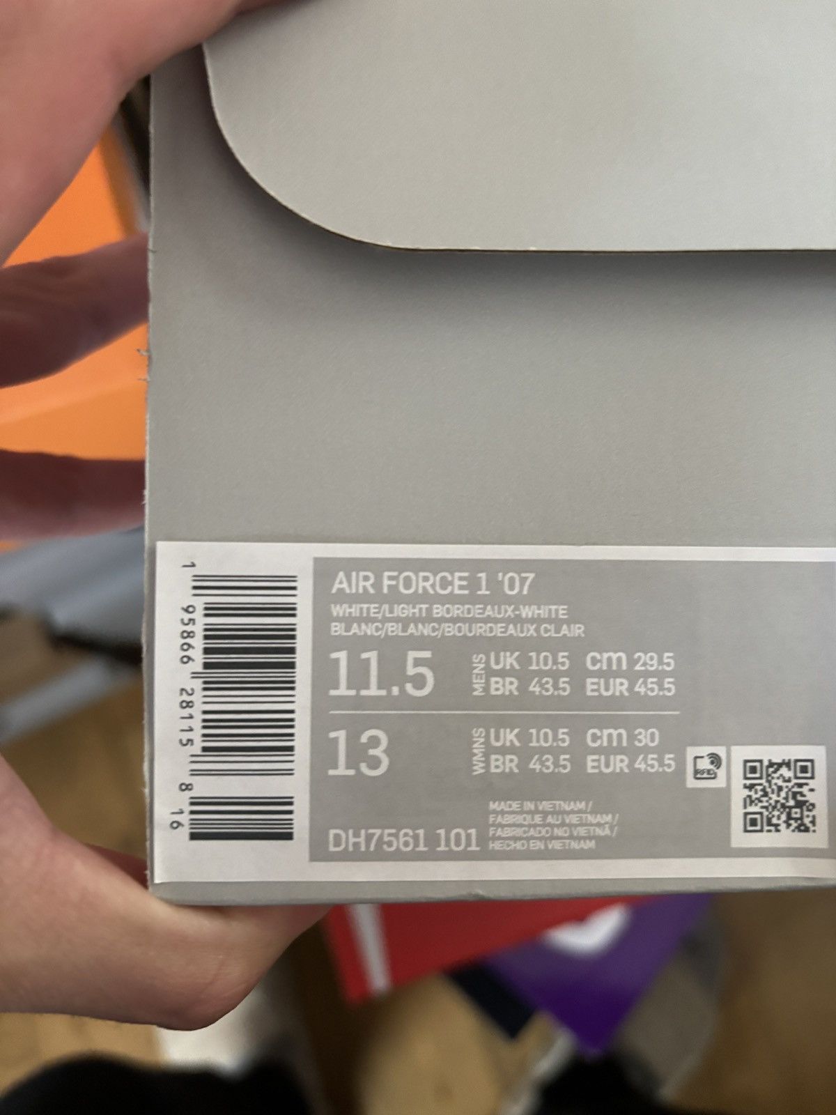 Nike Nike Air Force 1 ‘07 Light Bordeaux 2022 Size US 11.5 / EU 44-45 - 11 Thumbnail