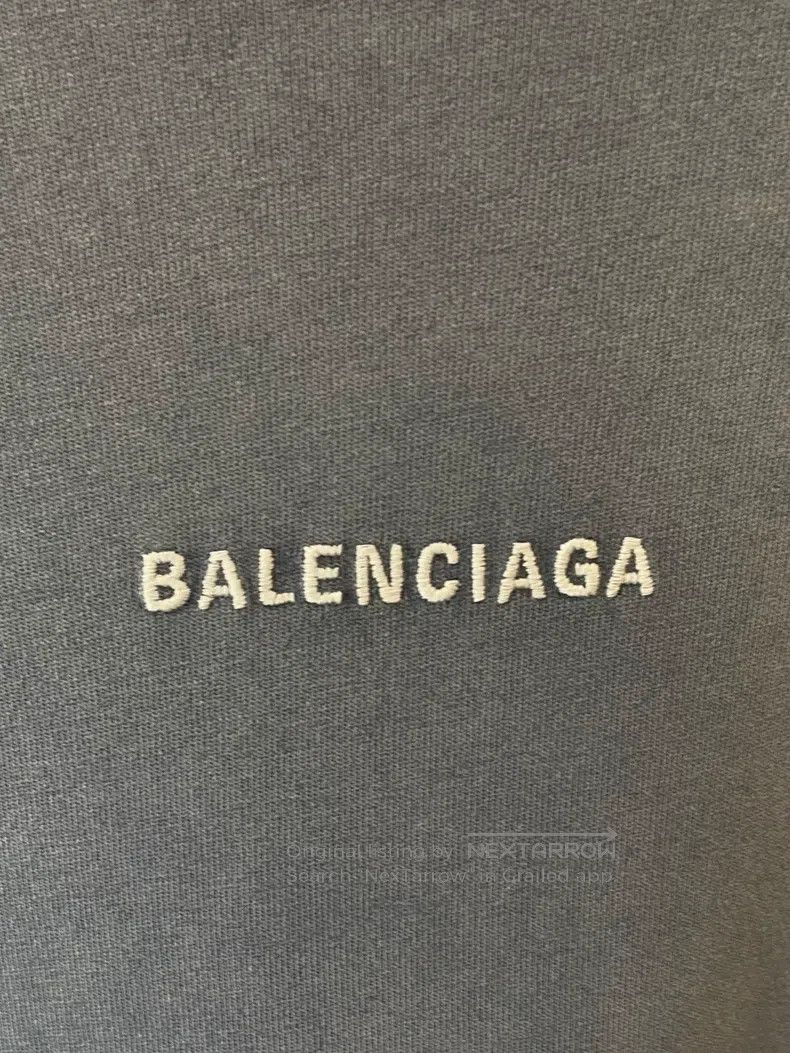 Balenciaga Balenciaga Alphabet print round neck hooded blue short sle Size US XS / EU 42 / 0 - 4 Thumbnail