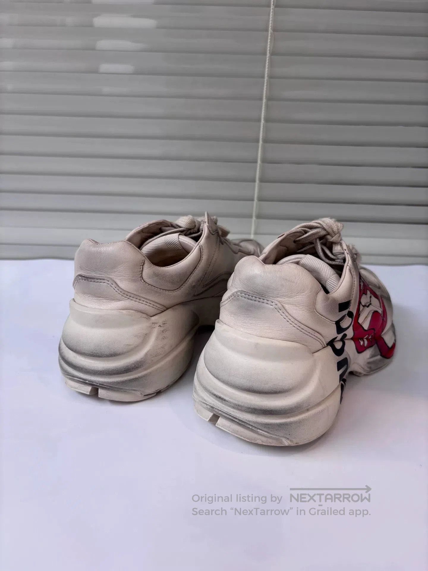 Gucci Gucci Lips Print Distressed Dad Shoes. Size US 5.5 / IT 35.5 - 4 Thumbnail