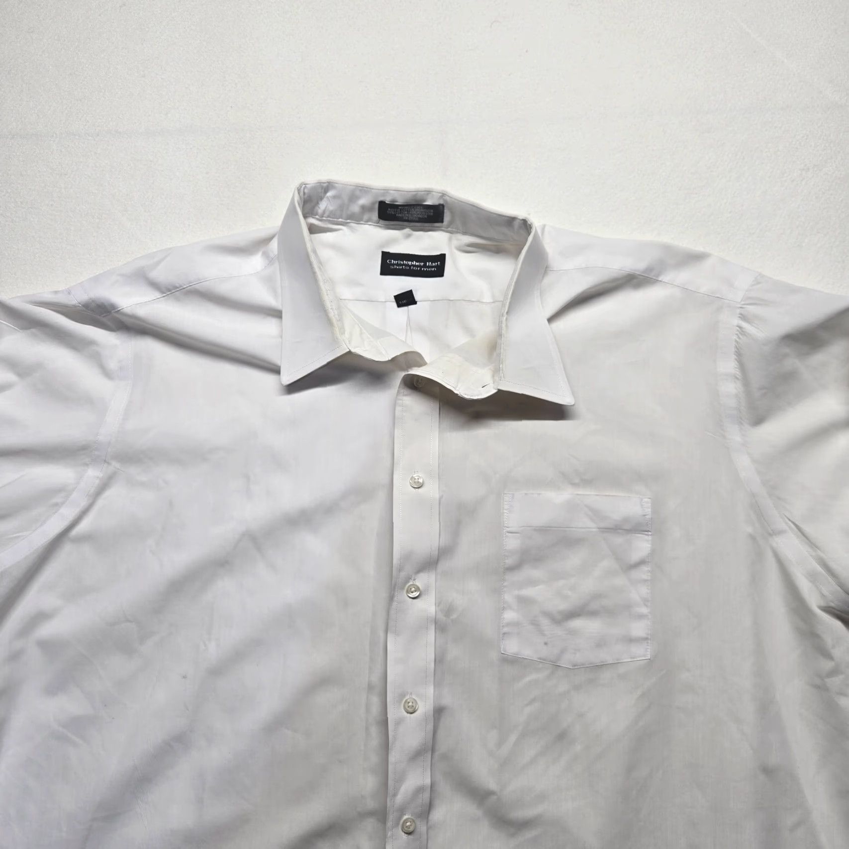 Vintage Christopher Hart Shirt Dress Shirt Men 20 White Long Sleeve Button-Down Oxford Solid 20 Size US XXL / EU 58 / 5 - 2 Thumbnail