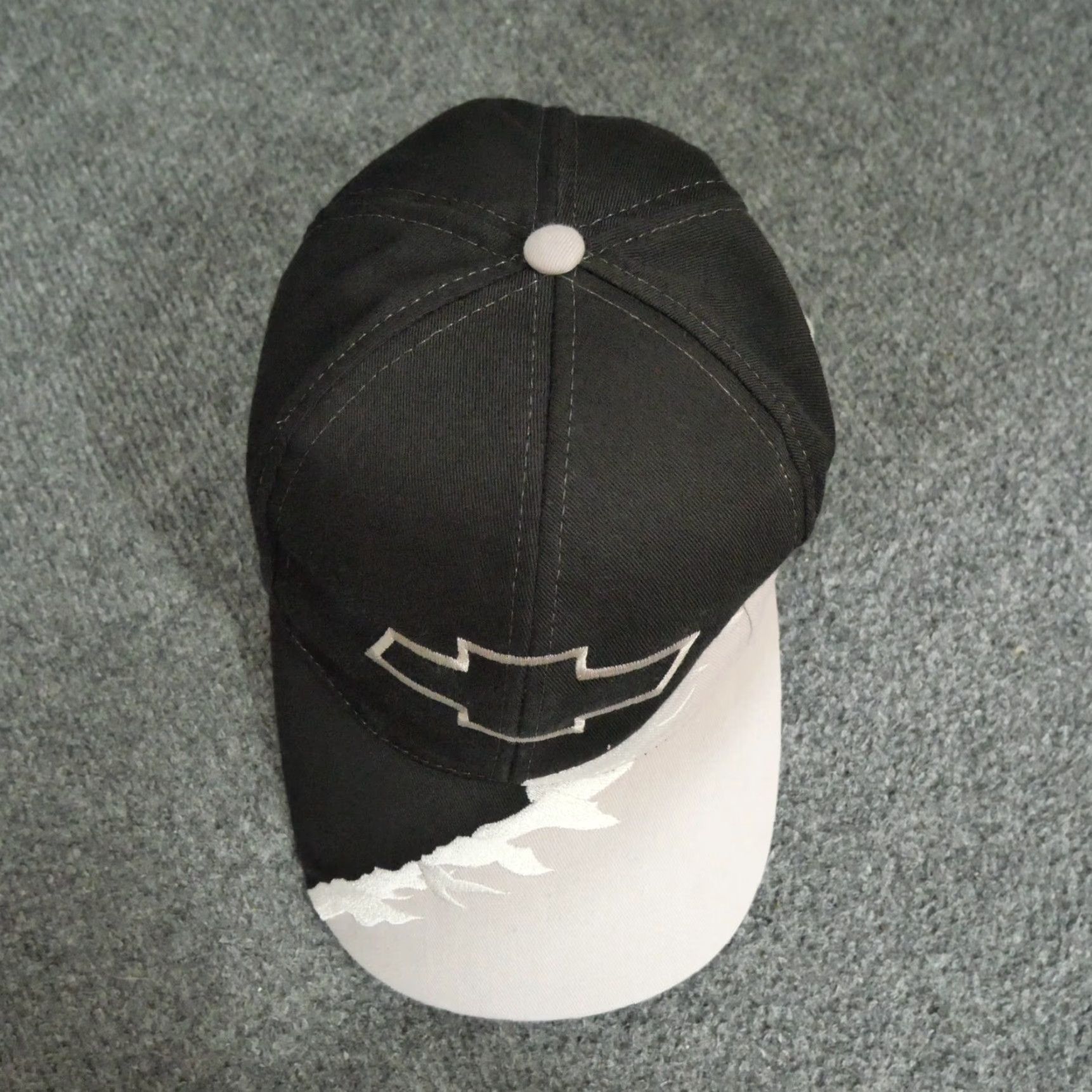 Vintage VINTAGE Chevy Hat Adult Mens Black Grey Strap Back Saw Tooth Rip 90s Y2K Snapback One Size Black Mens Vintage 90s Size ONE SIZE - 3 Thumbnail