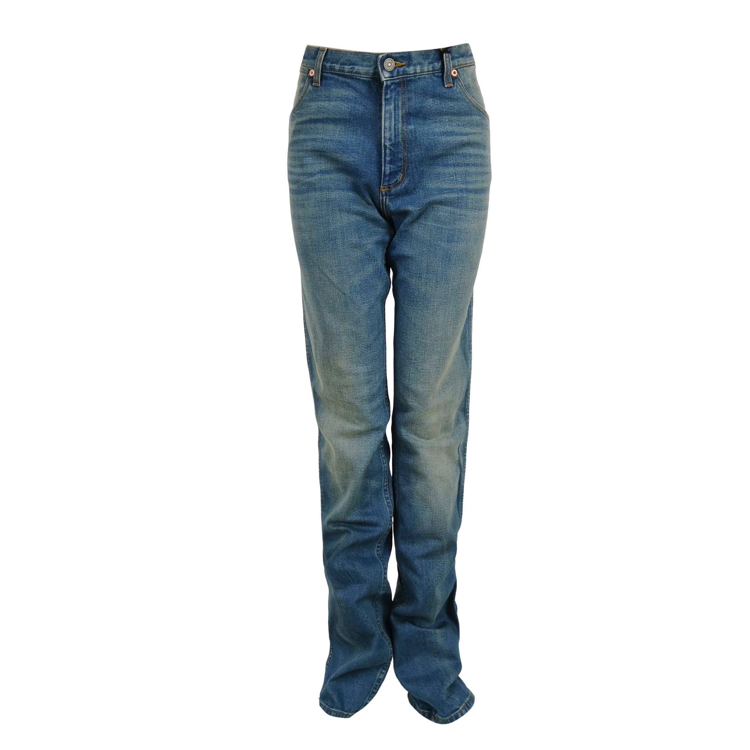 Gucci Gucci Demna Horsebit Jeans in Washed Japanese Denim Size 32