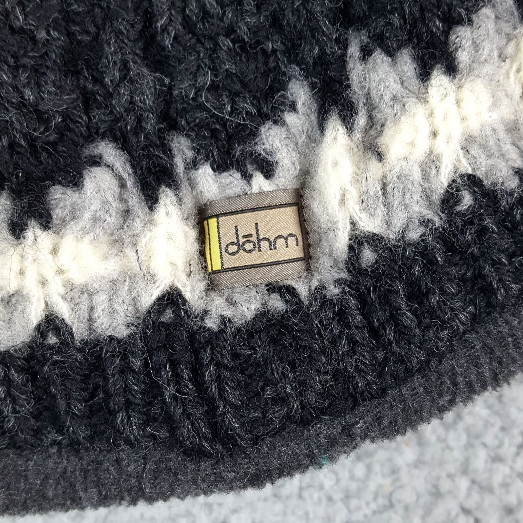 Vintage VINTAGE Dohm Beanie Hat One Size Wool Knit Winter Cap Gray 90s University Sports Toboggan Men Knit Beanie Size ONE SIZE - 3 Thumbnail