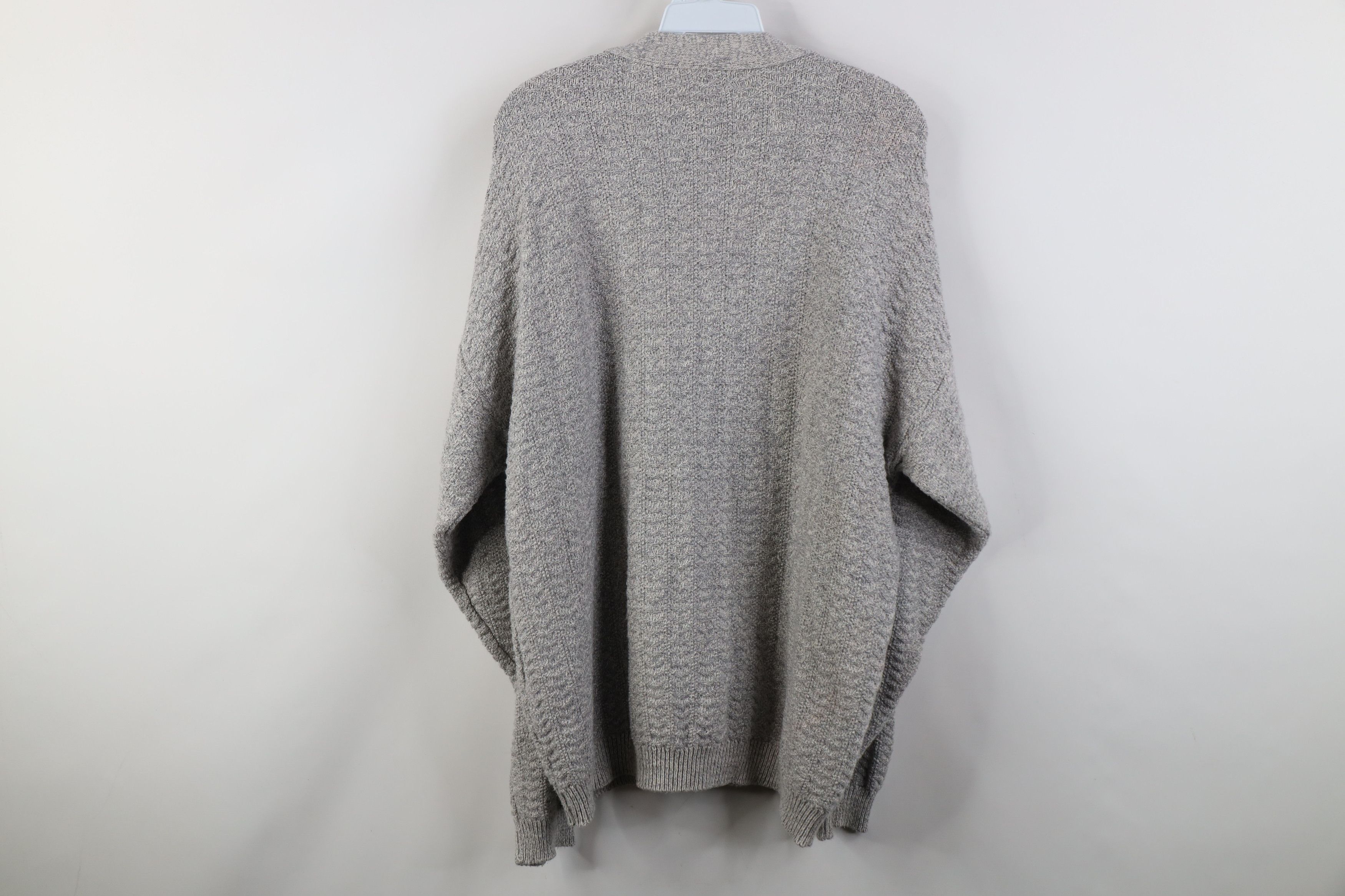 Vintage Vintage 90s Streetwear Cotton Knit Cardigan Sweater Gray USA Size US L / EU 52-54 / 3 - 8 Thumbnail