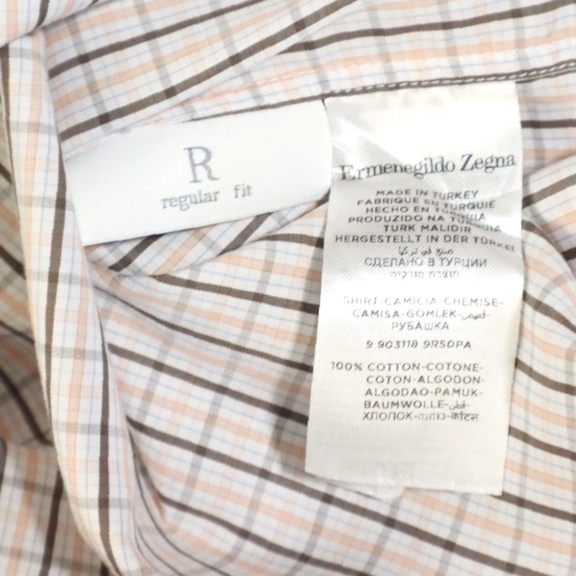 Ermenegildo Zegna VINTAGE Ermenegildo Zegna 41/16 Regular Fit Dress Cotton Gingham Long Sleeve Button Up Shirt Mens L Size 42R - 8 Thumbnail