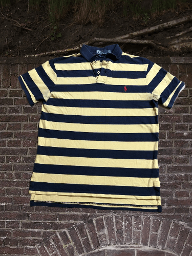 Polo Ralph Lauren Polo Ralph Lauren striped polo navy blue and yellow cotton Size US L / EU 52-54 / 3 - 1 Thumbnail