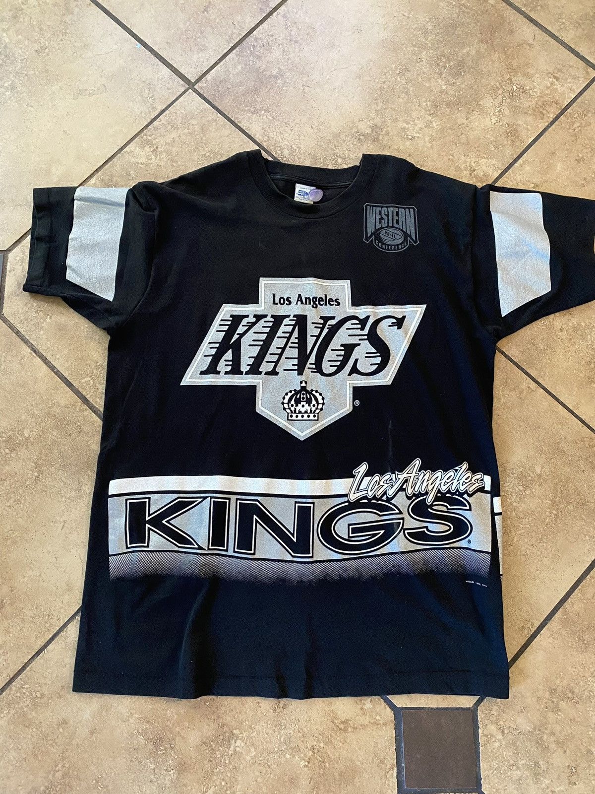 Salem Sportswear Vintage Nhl Hockey La Kings Shirt Made In Usa Single Stitch Size US XL / EU 56 / 4 - 1 Thumbnail