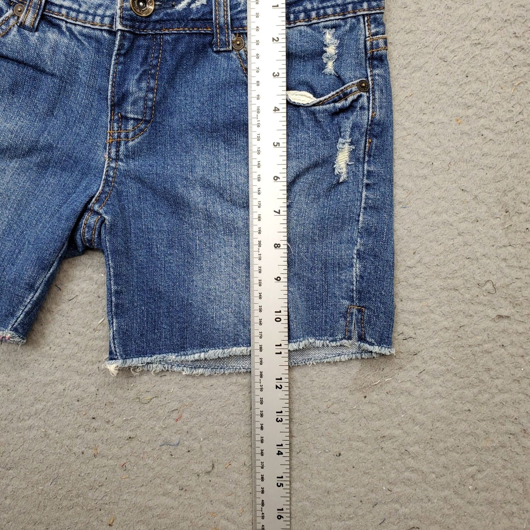 Billabong Billabong Jeans Bermuda Short Women's 1 Blue Denim Distressed Frayed Hem 5-Pocket Denim Cotton Shirt Woman Pink? Size 25" / US 0 / IT 36 - 3 Thumbnail
