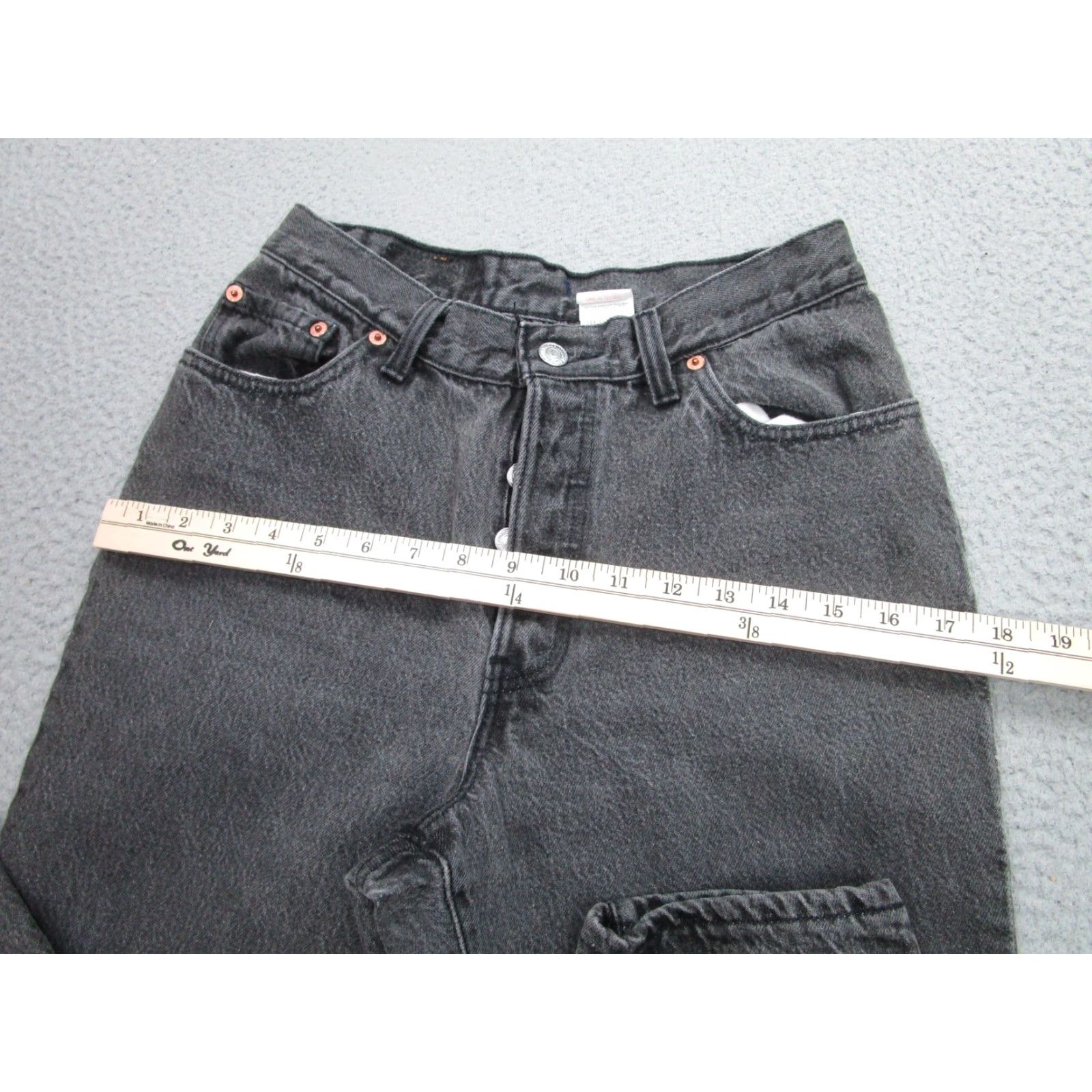 Levi's VINTAGE Levi's 544 Jeans Womens 11 Gray High Rise Tapered Denim Made in USA 90s Mens/Womens? Size 32" / US 10 / IT 46 - 5 Thumbnail