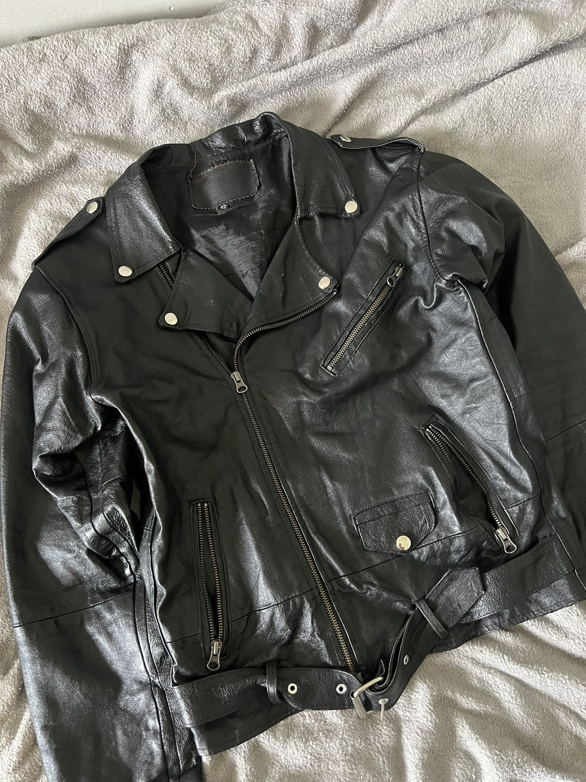 Vintage Vintage archive lgb if6was9 style leather jacket punk 90s Size M / US 6-8 / IT 42-44 - 4 Thumbnail