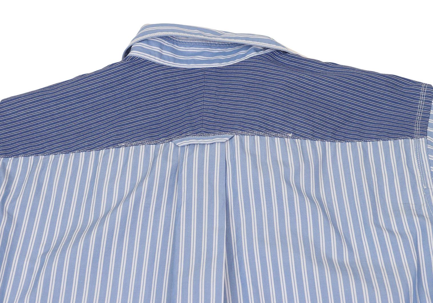 Junya Watanabe Elbow Patch Design Striped Long Sleeve Shirt in Blue Size US S / EU 44-46 / 1 - 12 Thumbnail
