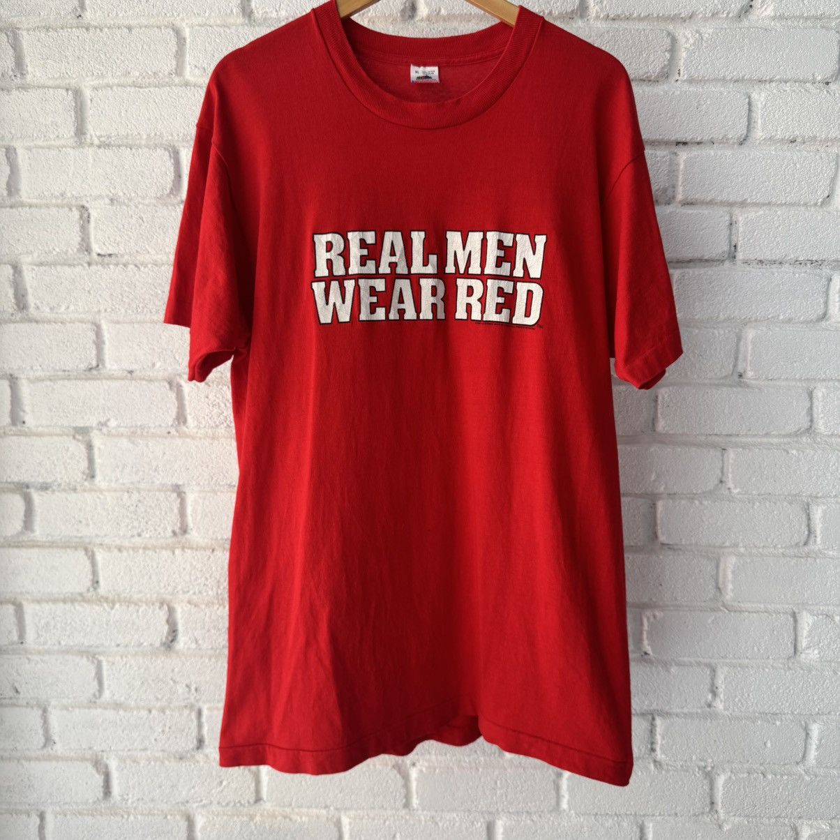 Vintage Vintage Real Men Wear Red Tee Size US XL / EU 56 / 4 - 1 Thumbnail